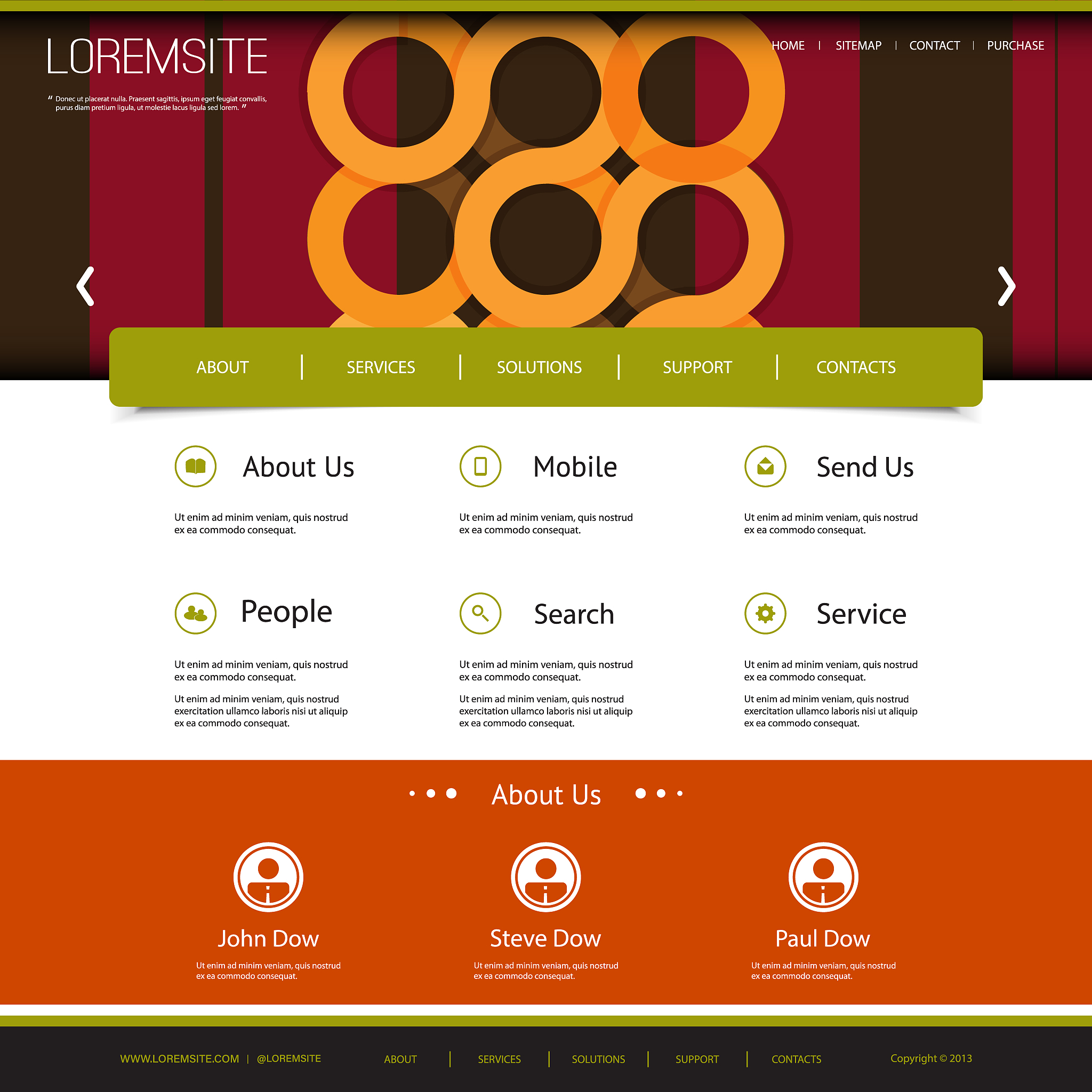 one page website template