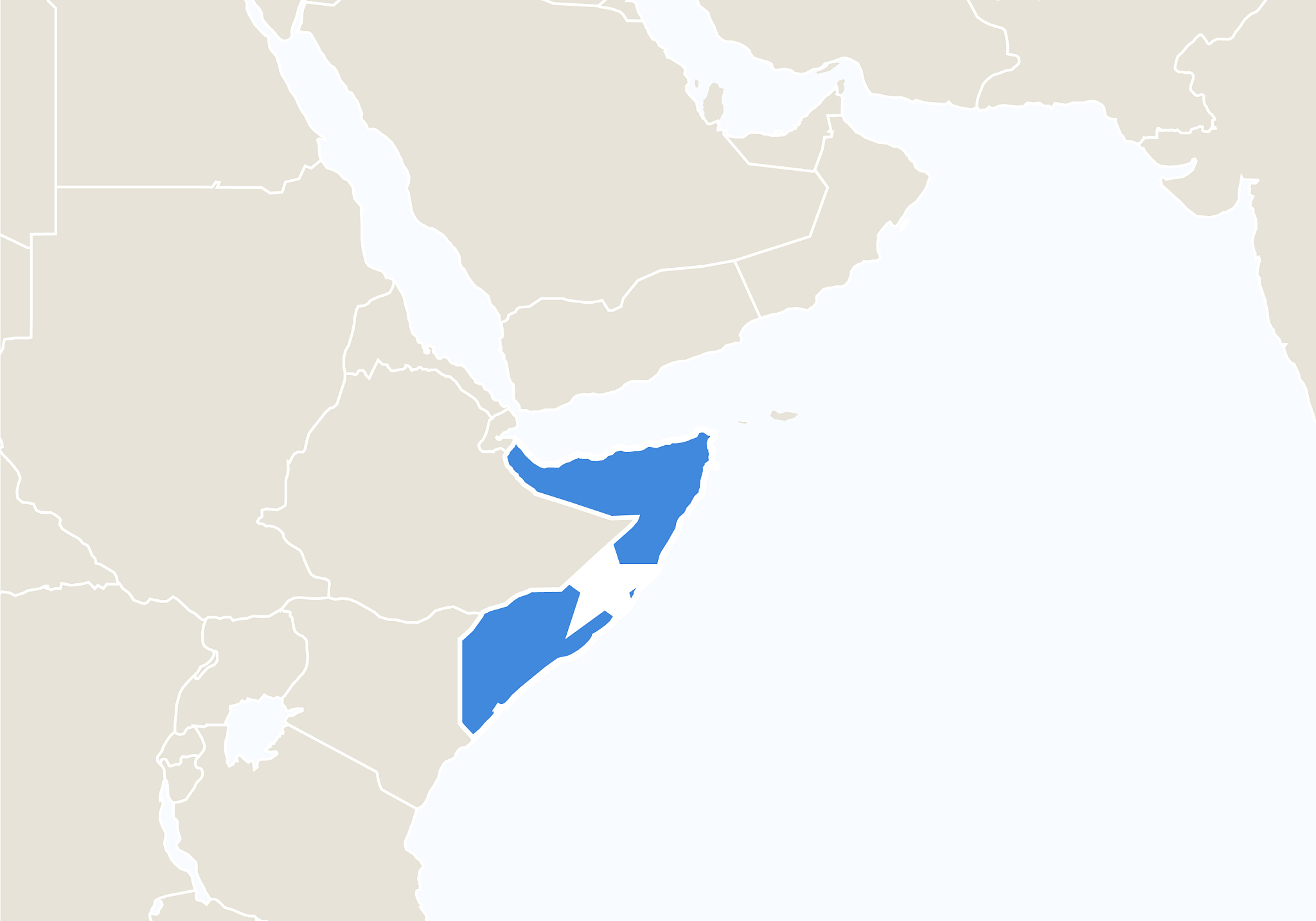 africa with highlighted somalia map