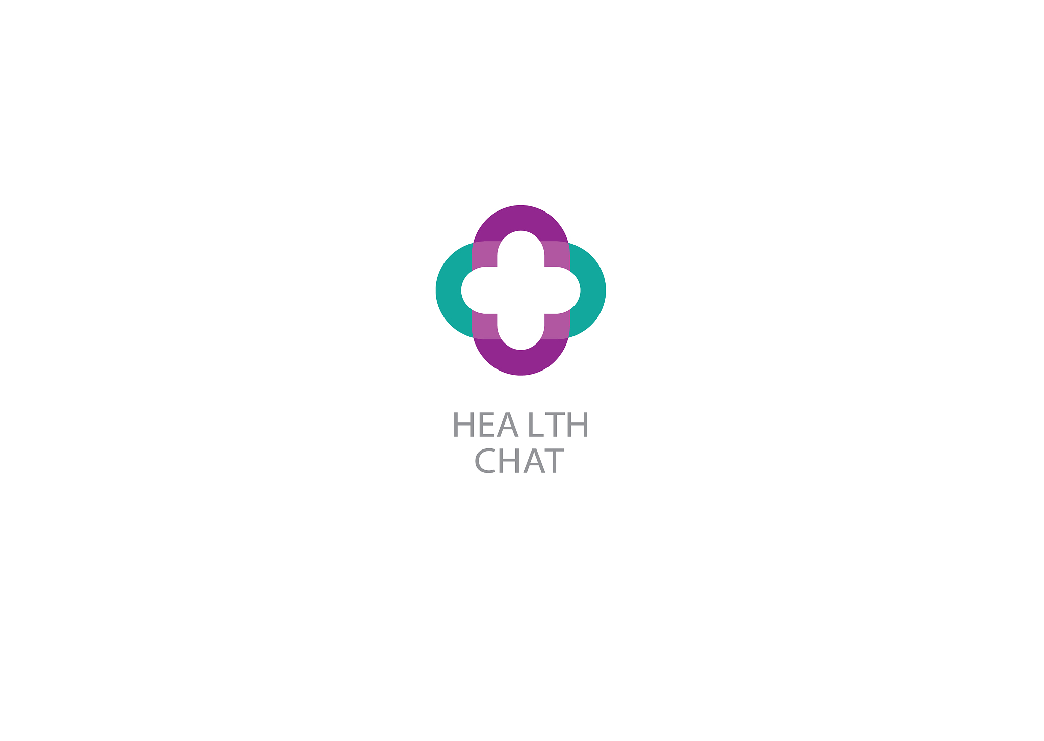 bright logo on medicine and health chat