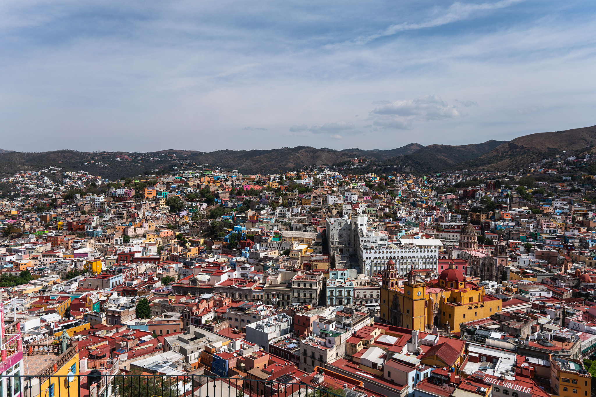 high angle view of city against sky