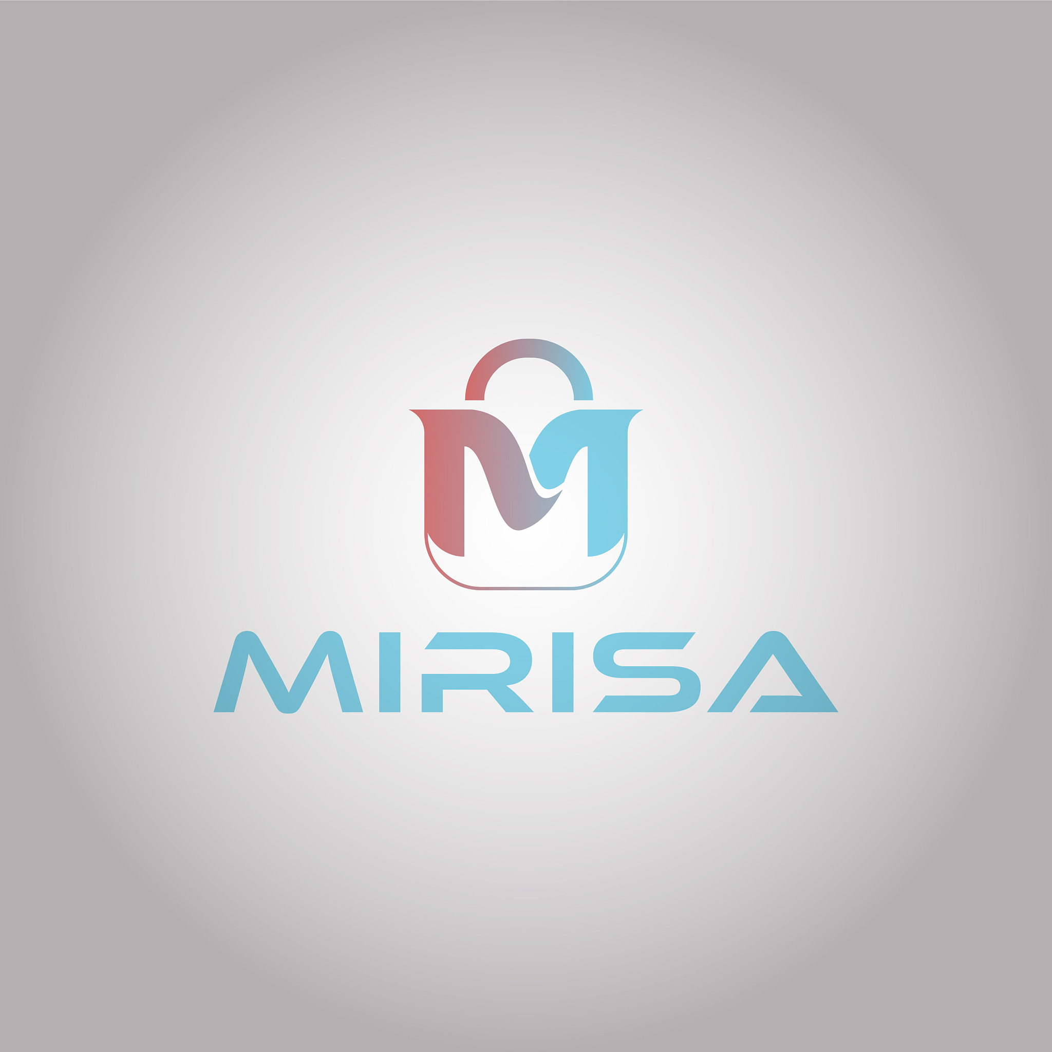 e-shop and e-commerce letter m logo design