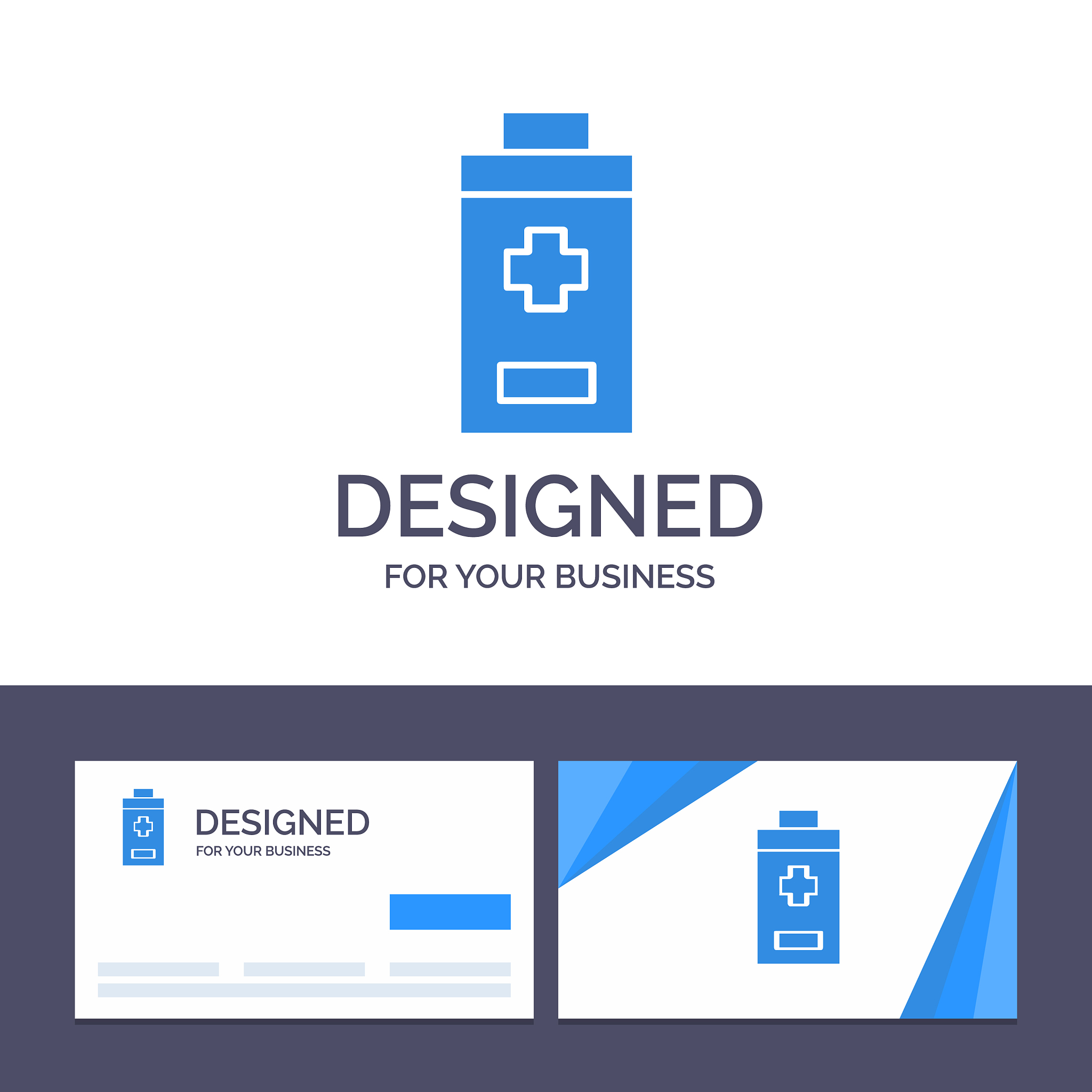 creative business card and logo template battery