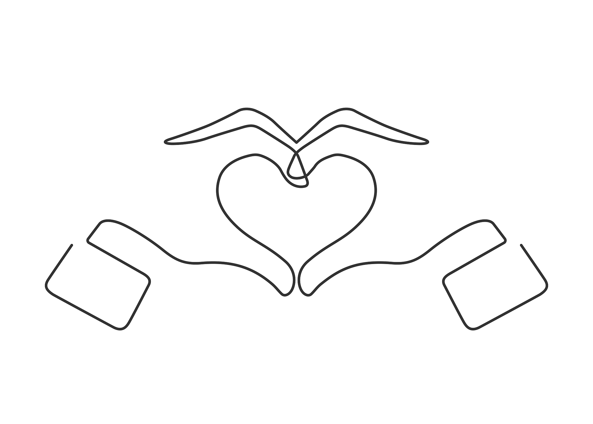 hand heart one line 3