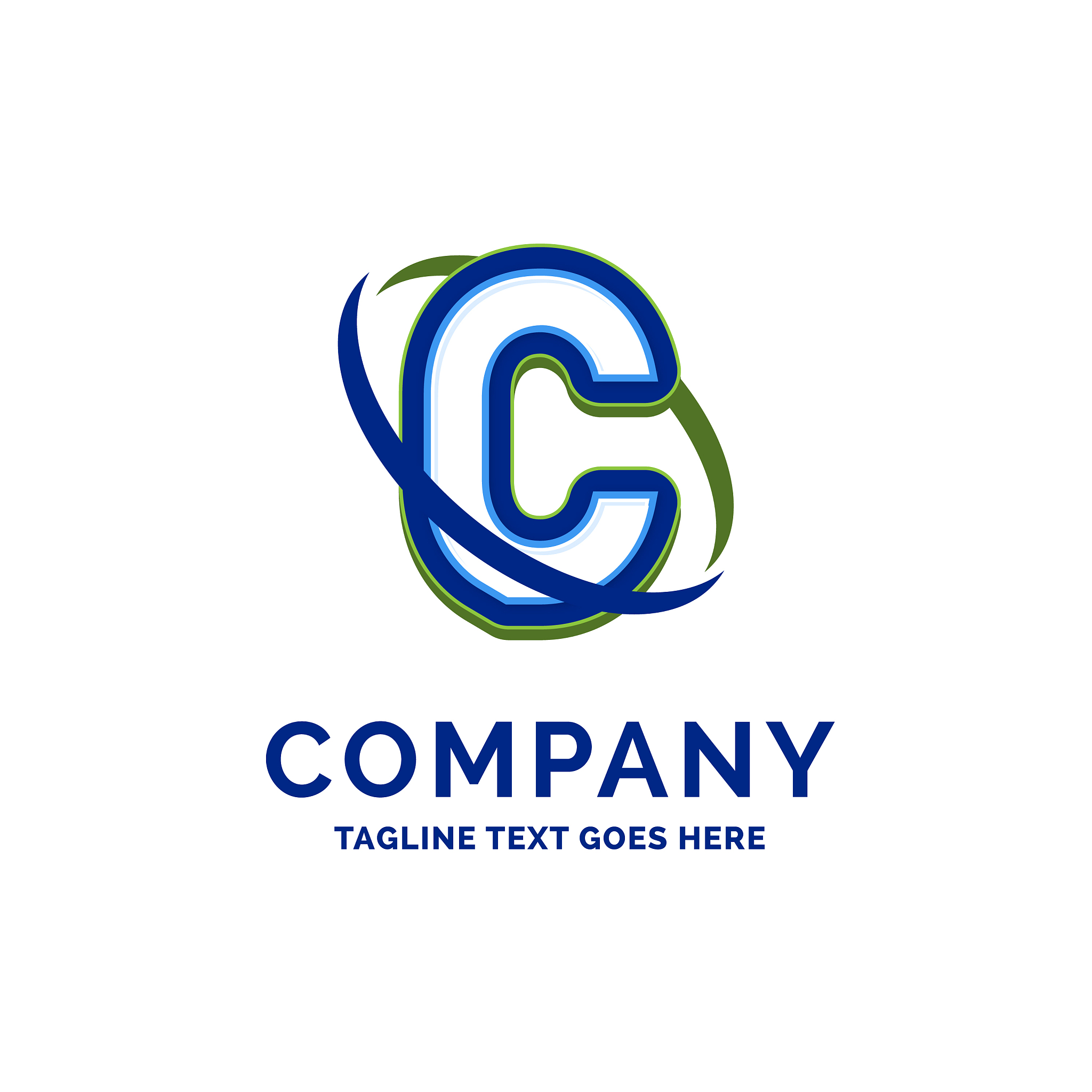 c company name design logo template brand name