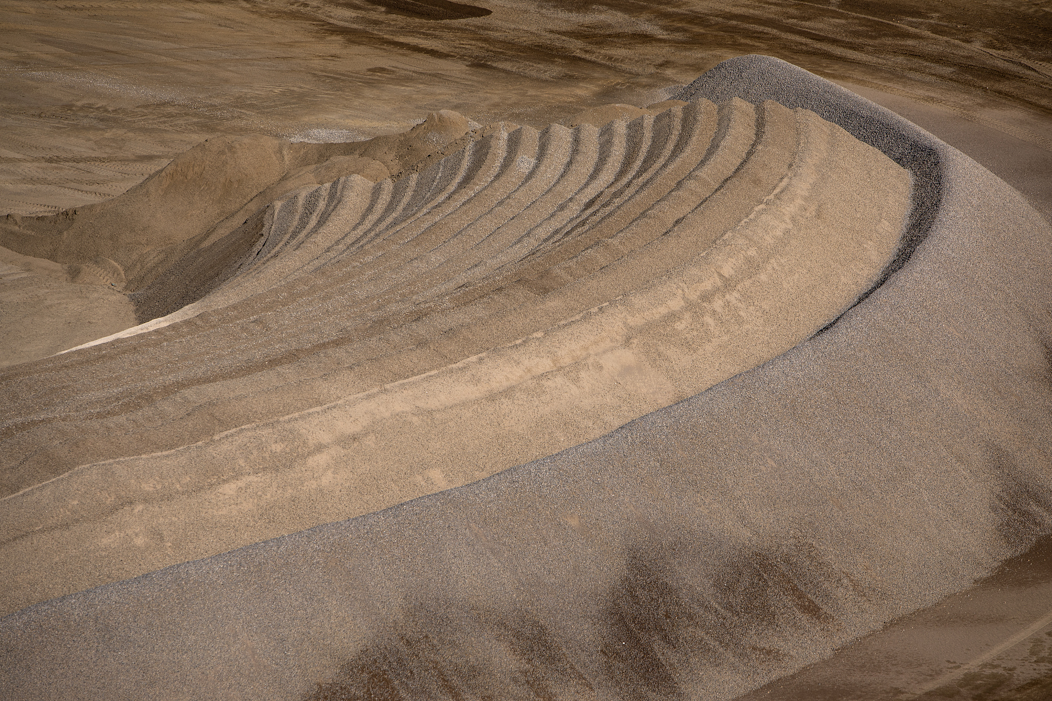 crushed ore at an open-pit mine