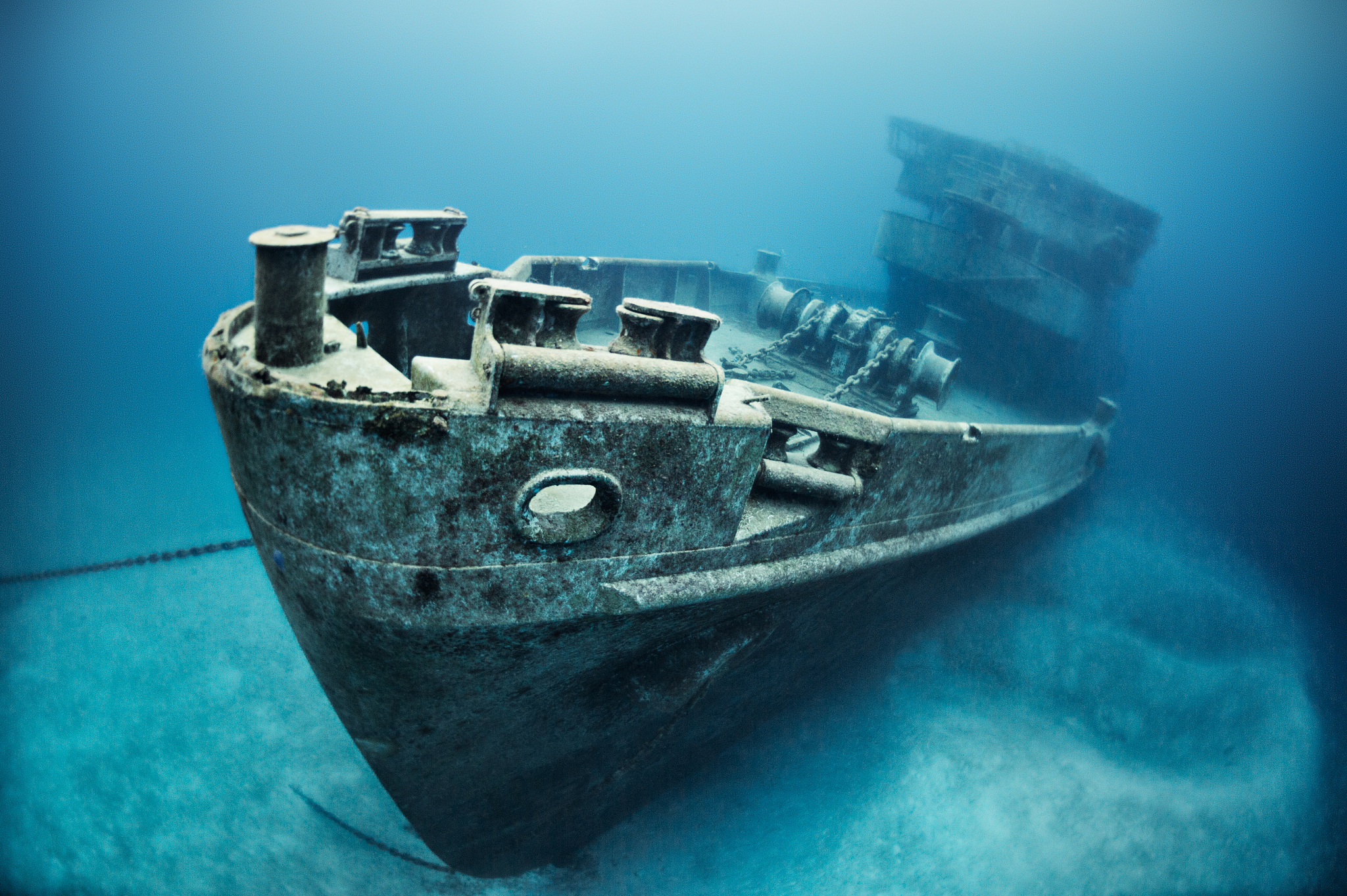 the underwater ship wreck