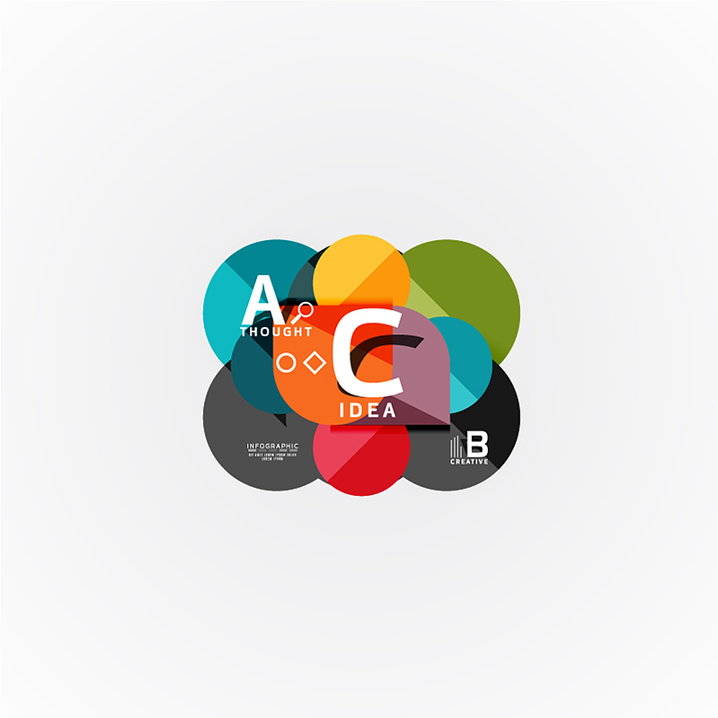 paper infographic banner template with a b c