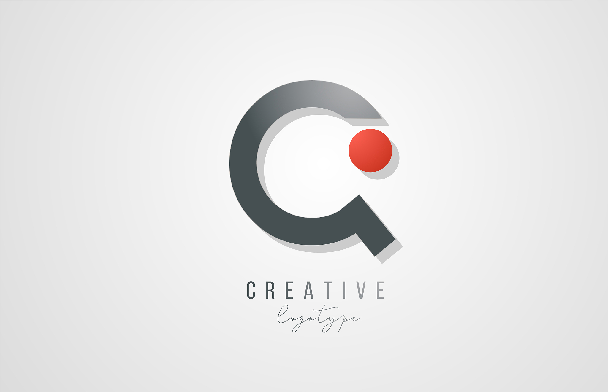 letter q logo alphabet icon design template