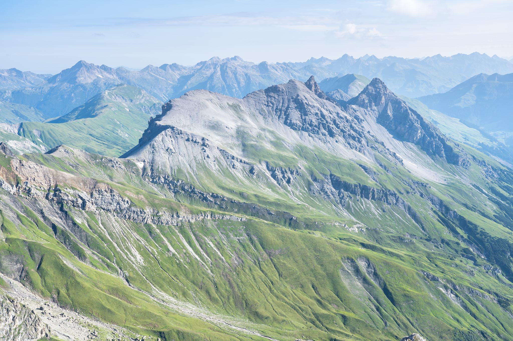 idyllic summer landscape in the alps