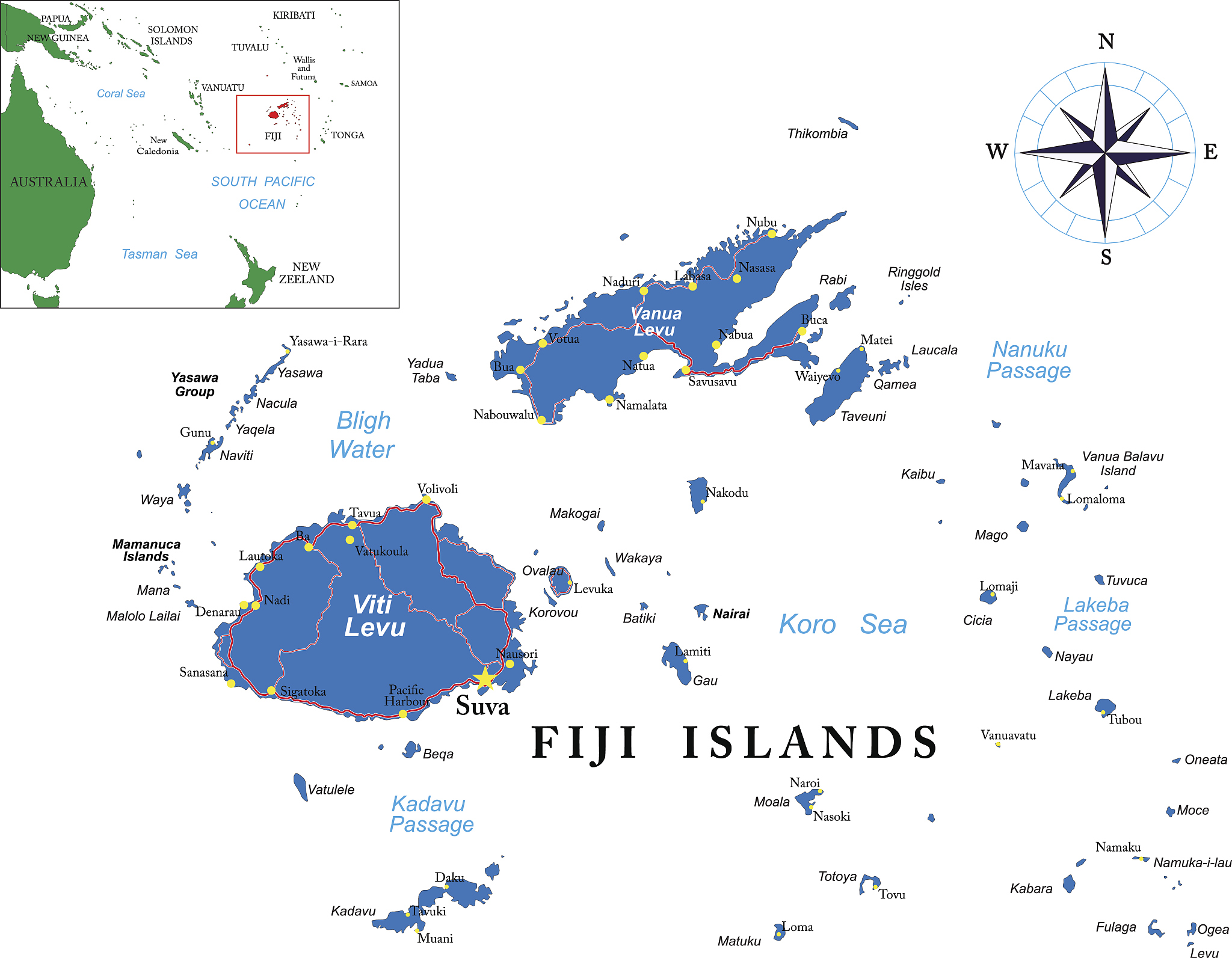 fiji map