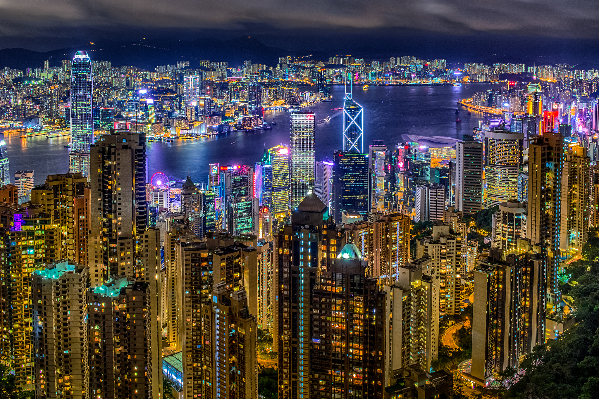 hong kong view from the peak tower