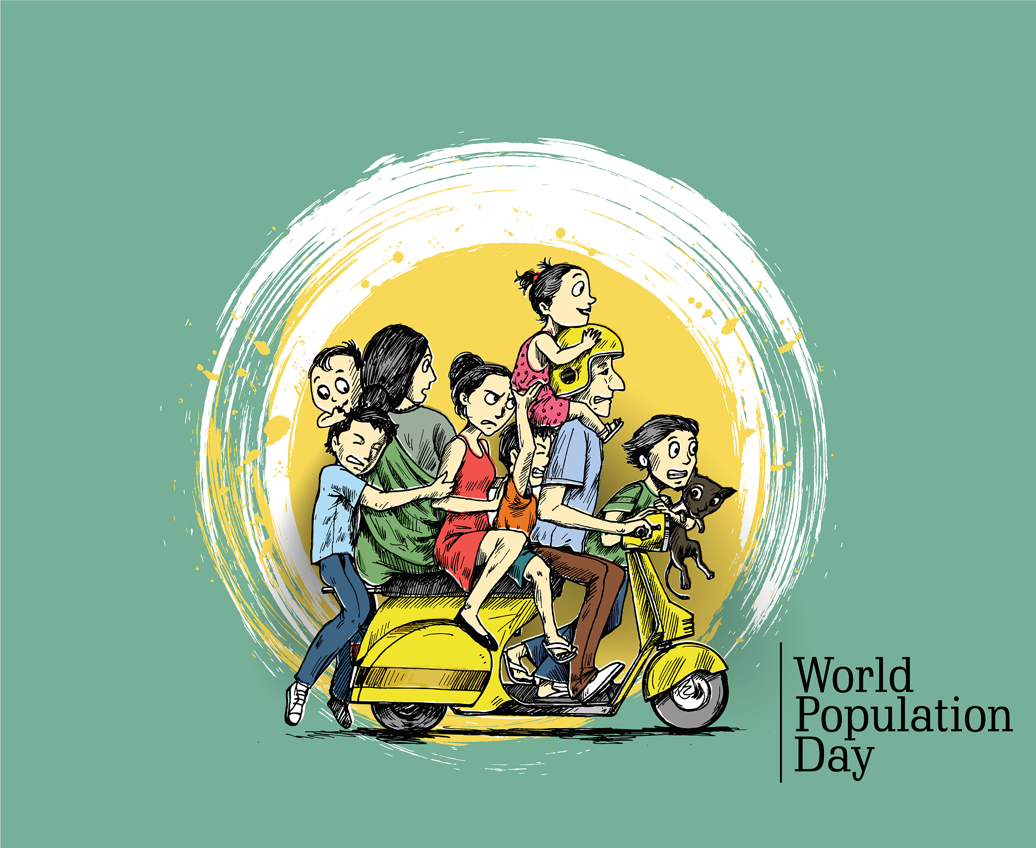 world population day 11 july happy with his