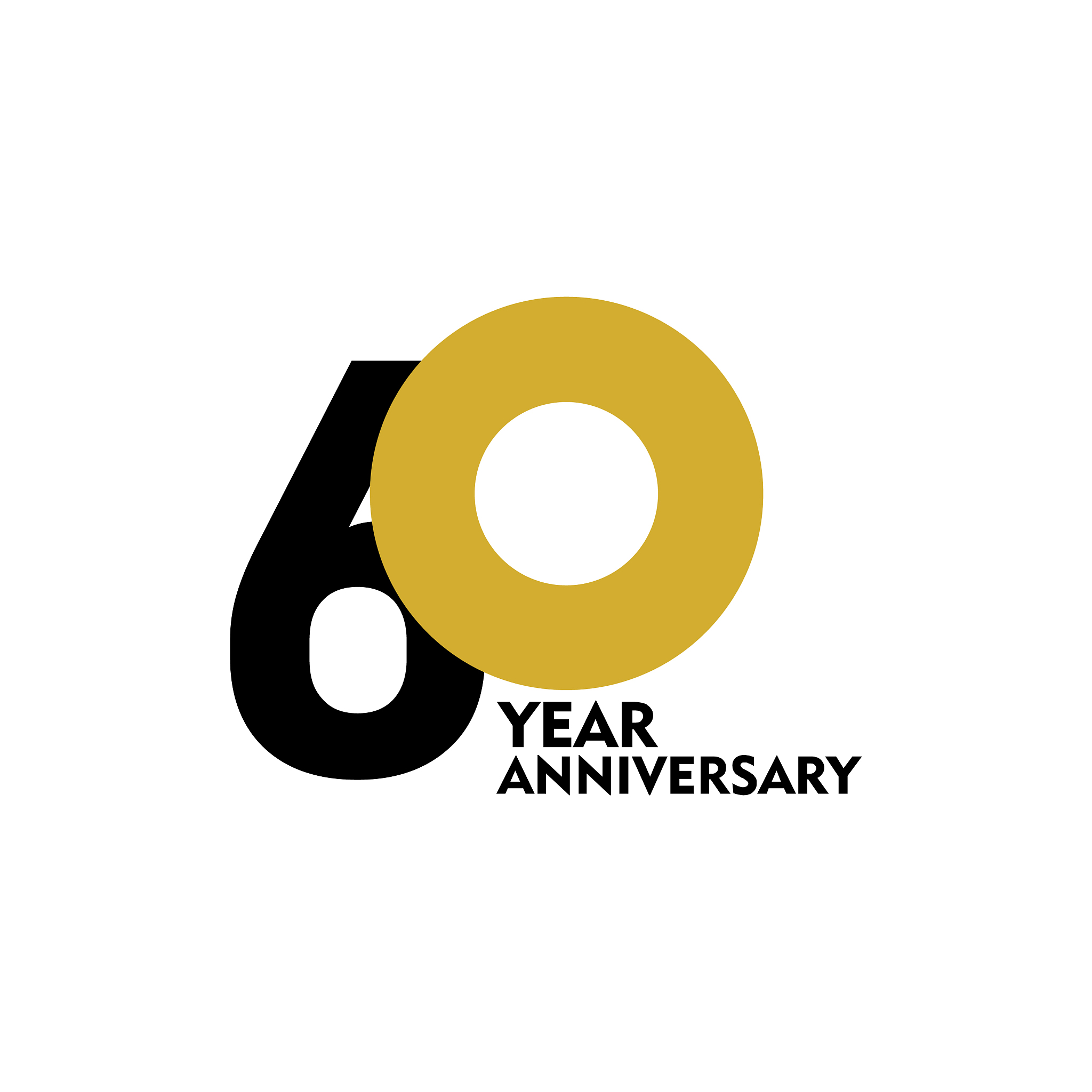 60 year anniversary template design