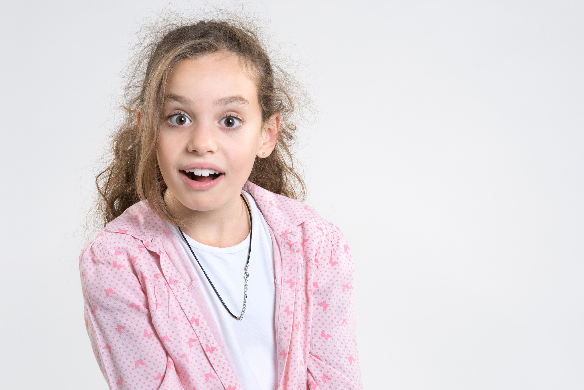 very surprised girl
