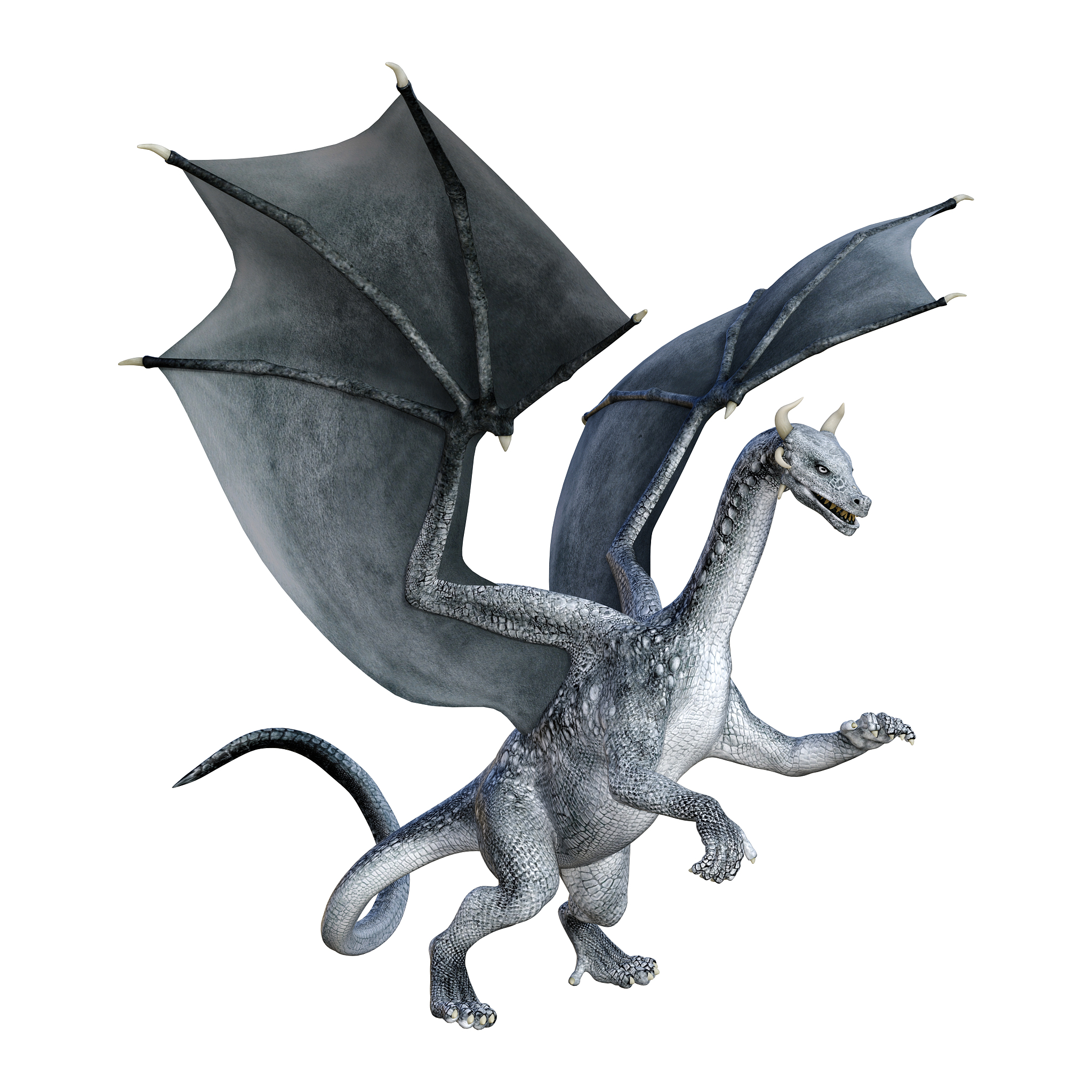 3d illustration fantasy dragon on white