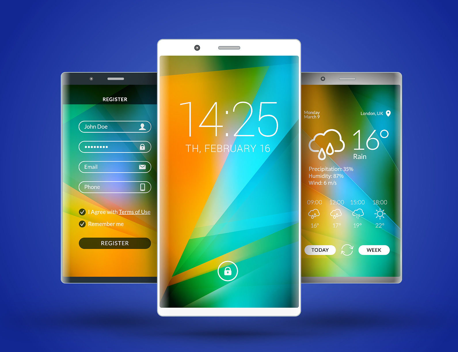 mobile interface wallpaper design abstract