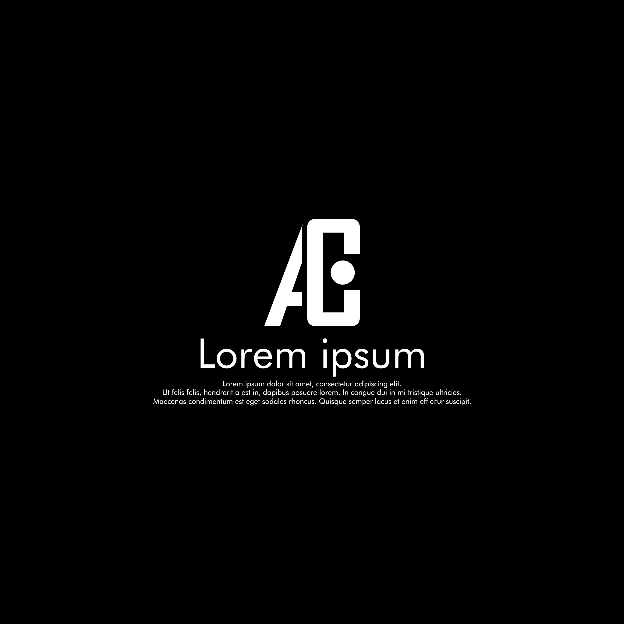ac initial abstract logo concept for your company