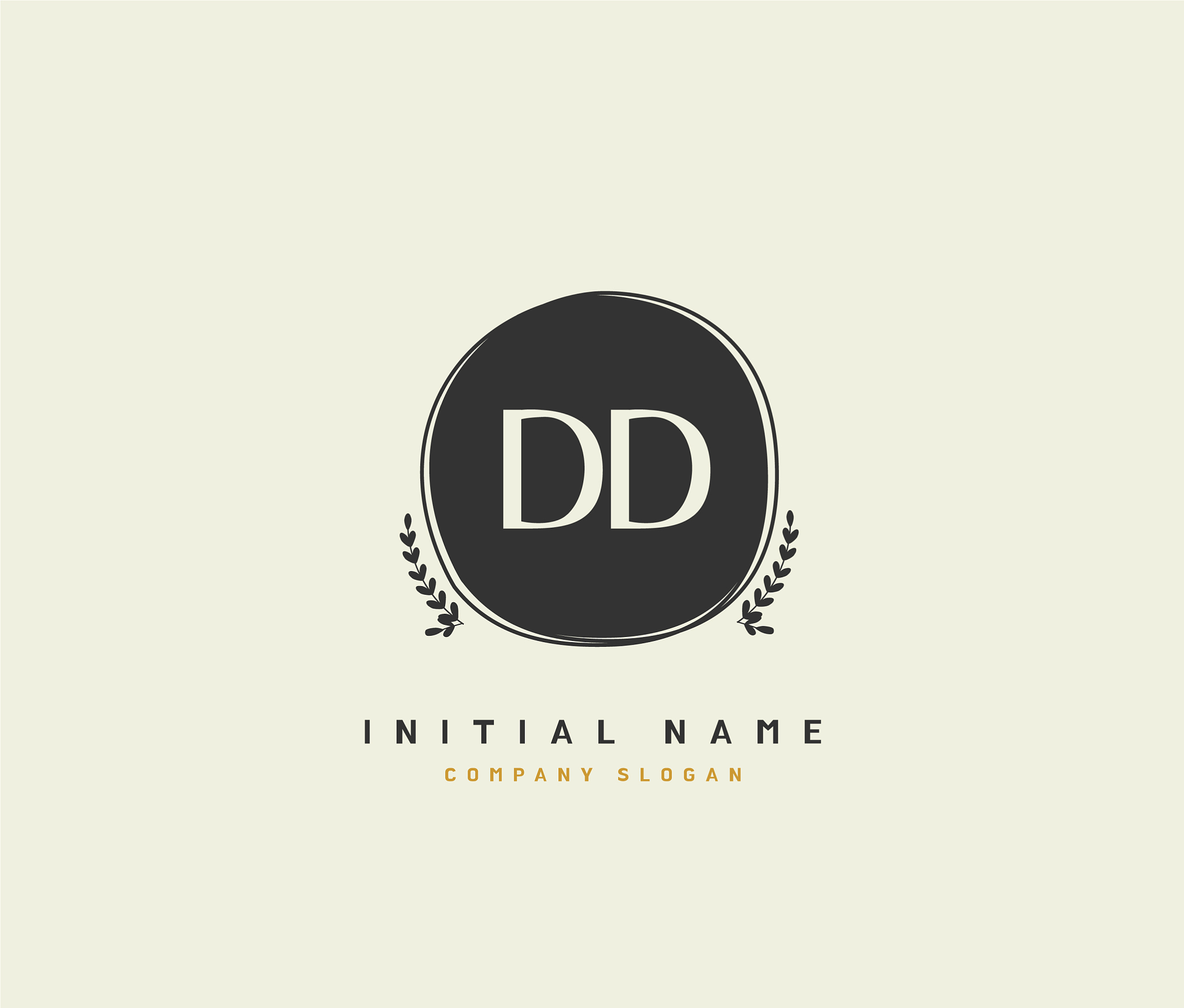 d dd beauty initial logo handwriting logo of