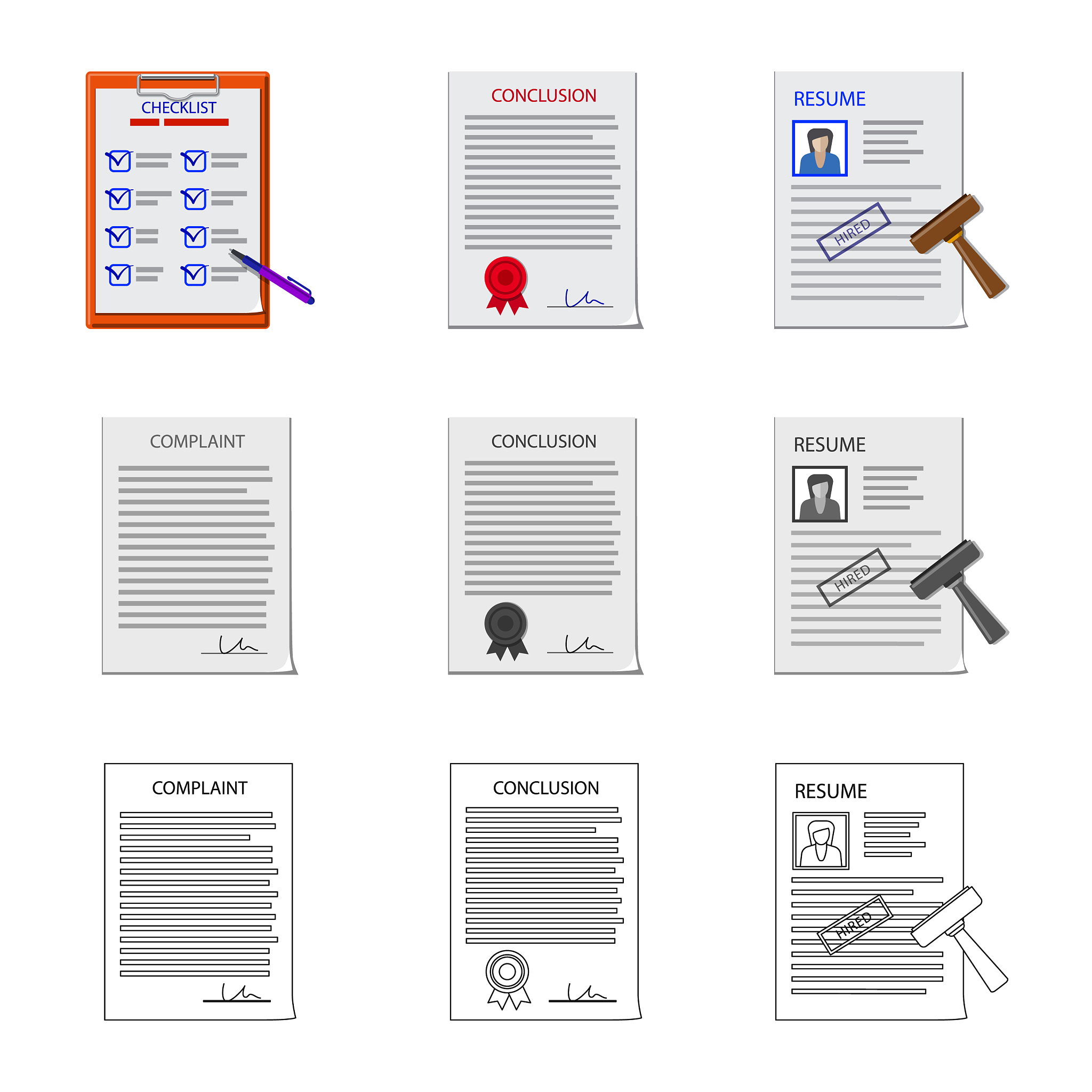 design of form and document sign