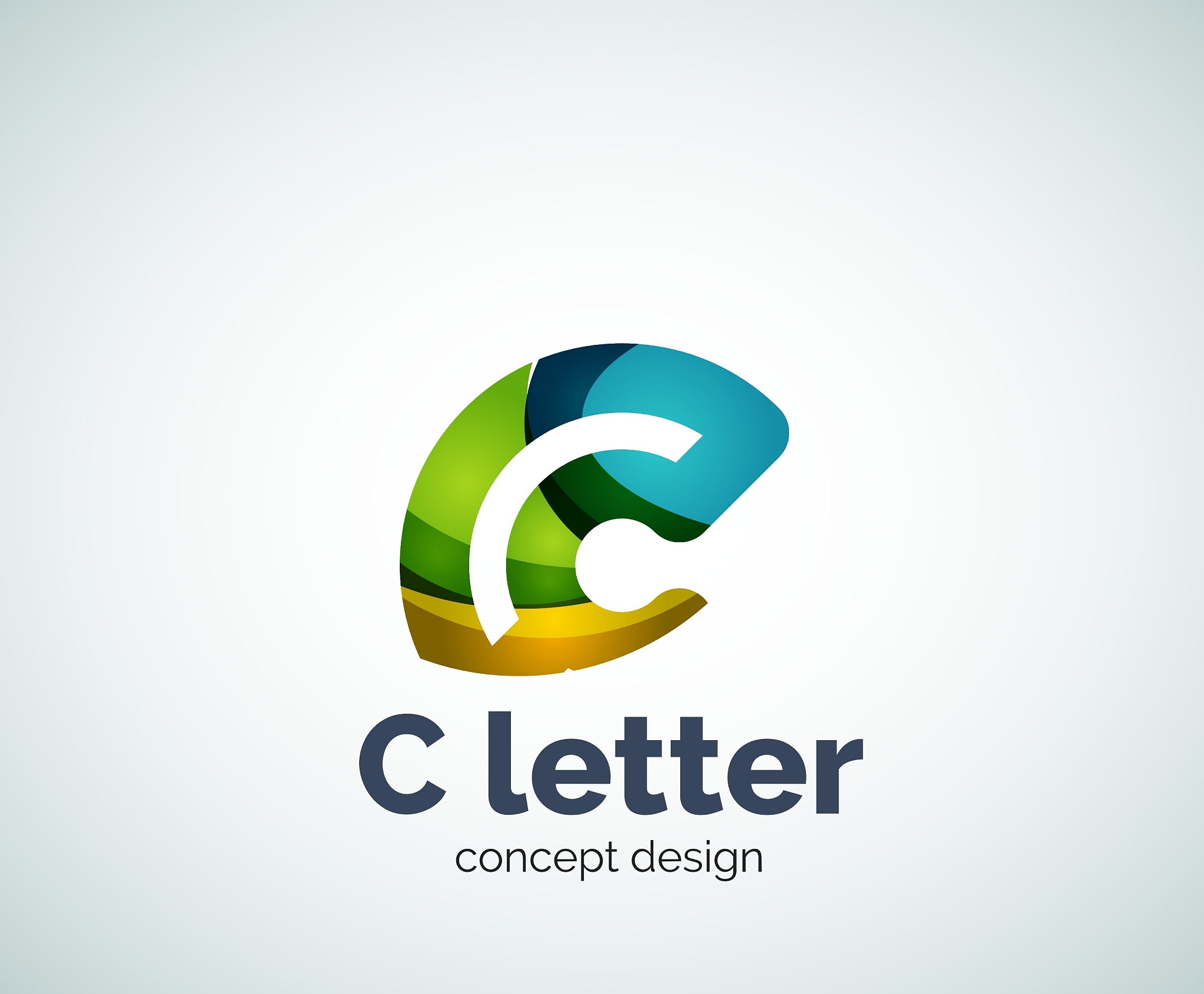 c letter concept logo template