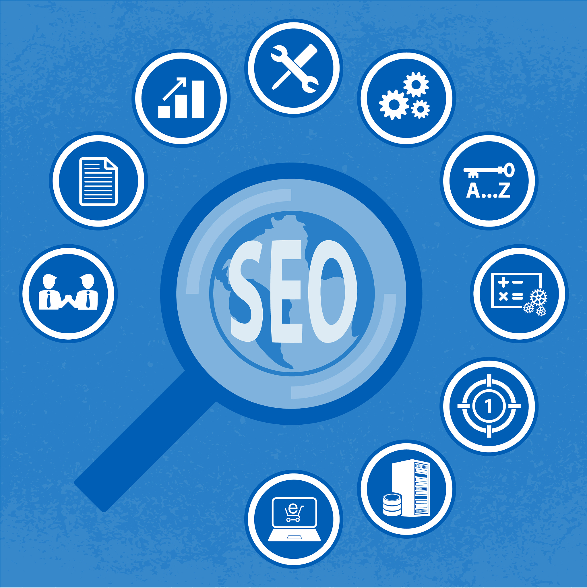 seo icon set for infographic