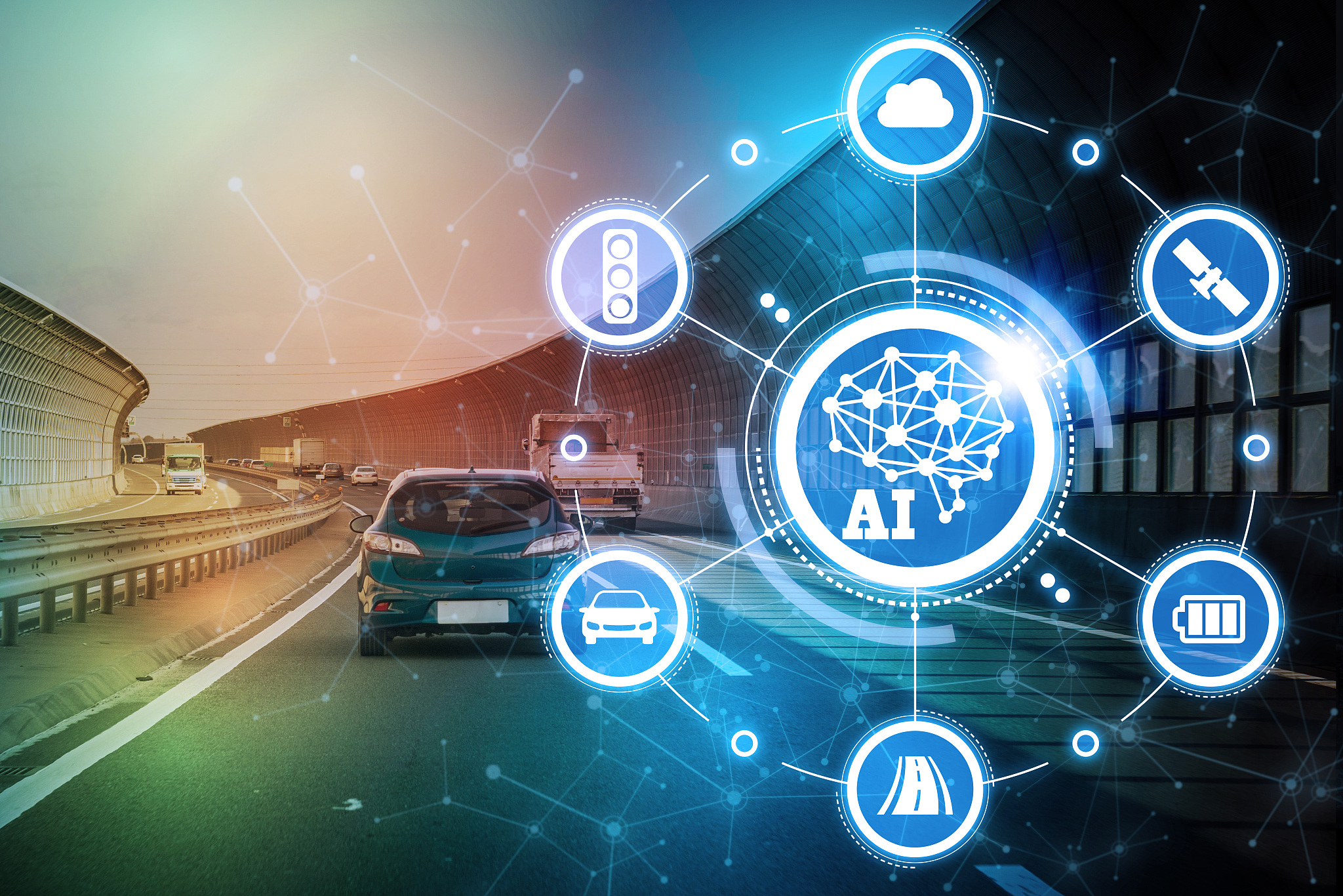 ai(artificial intelligence and automotive technology. autonomous