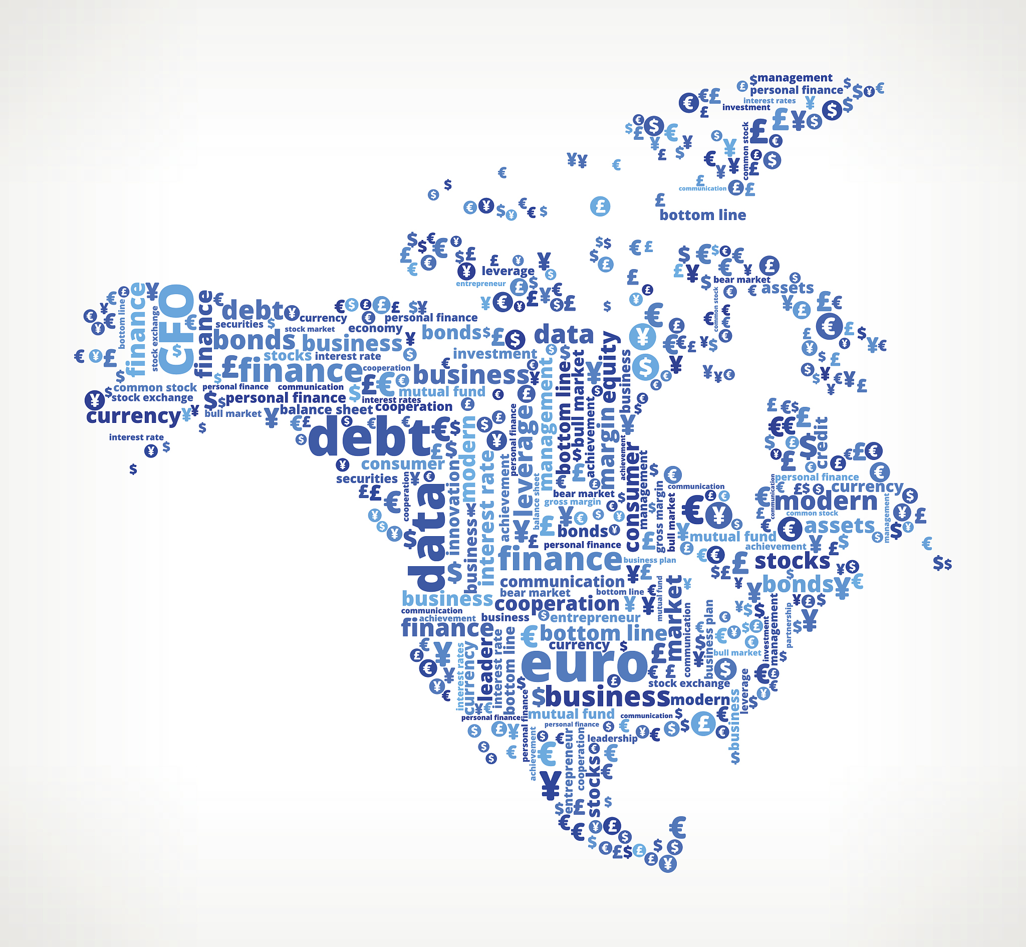 north america on business word cloud pattern