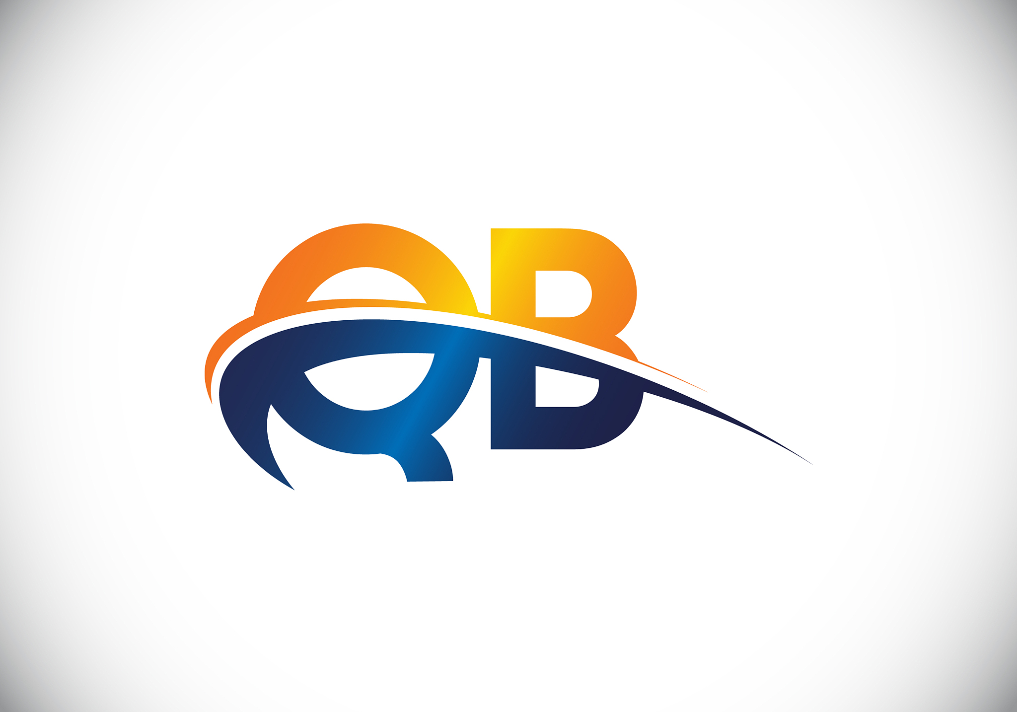 initial monogram letter q b logo design template