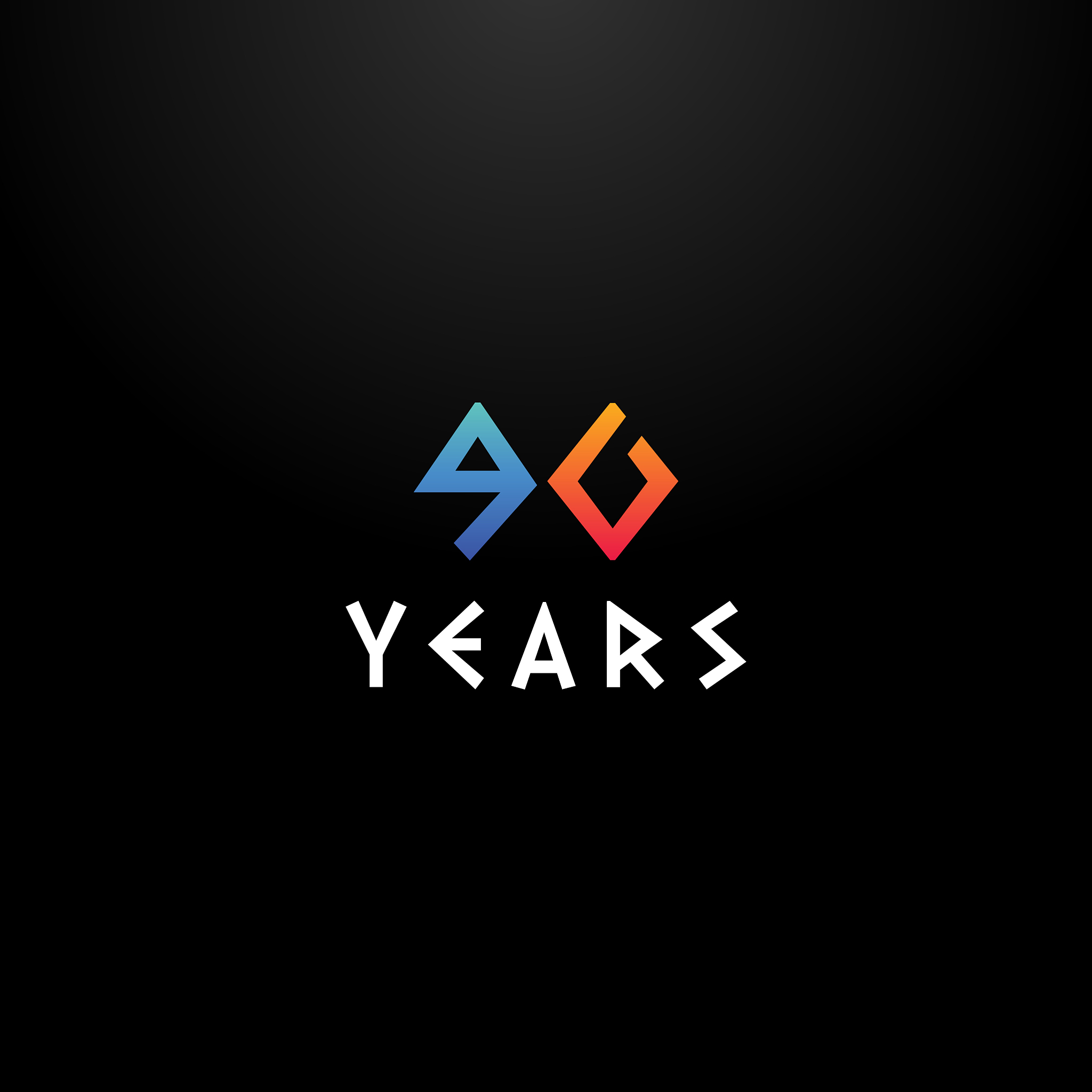 unique gradient number anniversary design