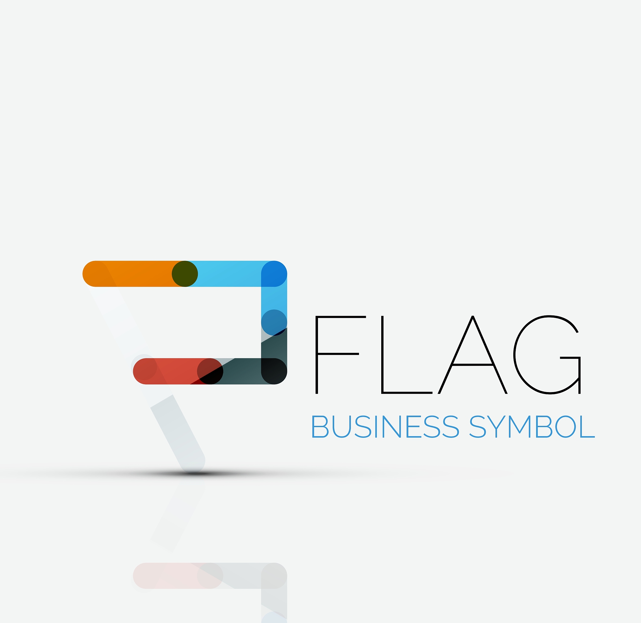 logo flag abstract linear geometric business icon