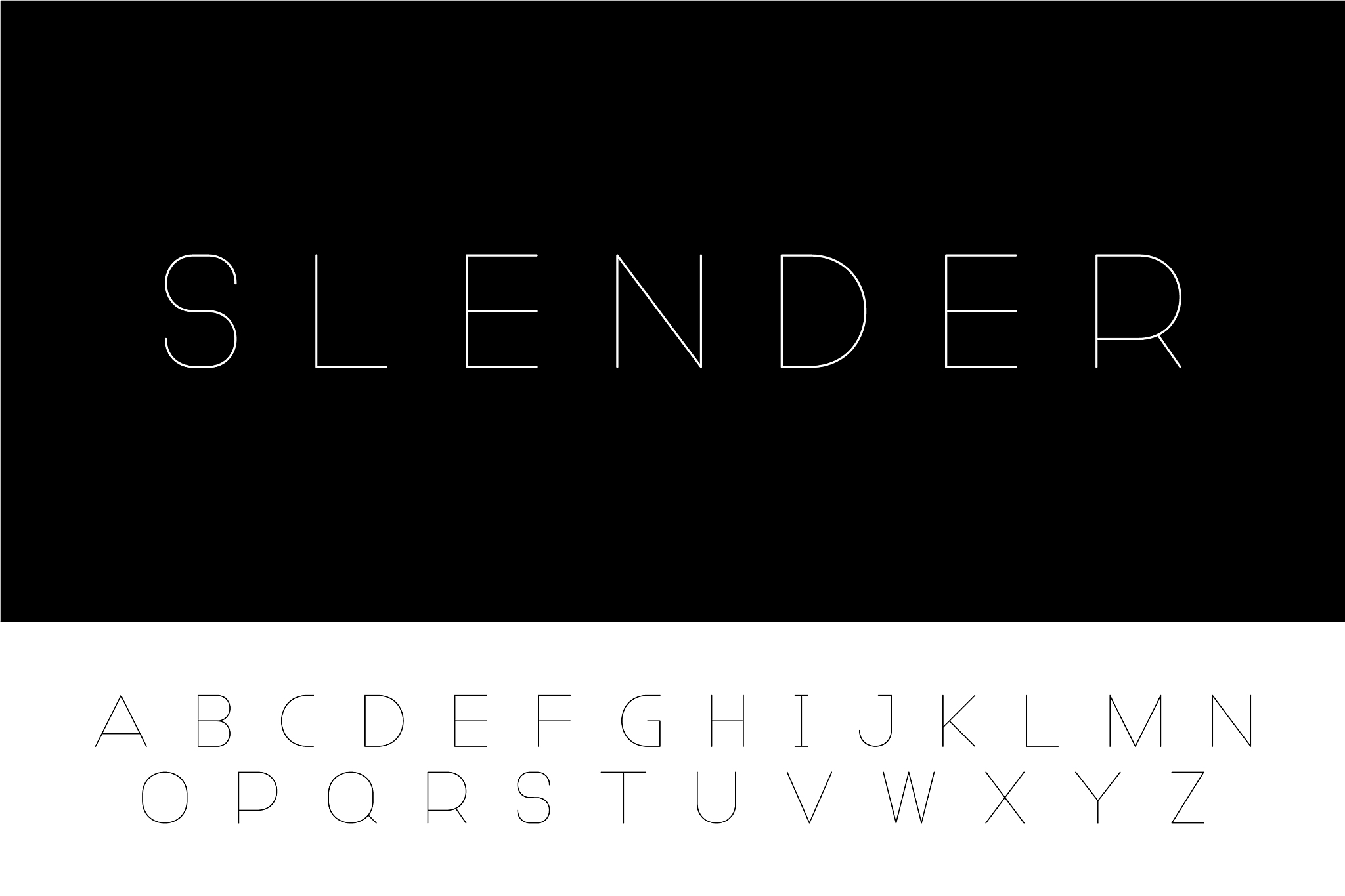 simple minimalistic font english alphabe