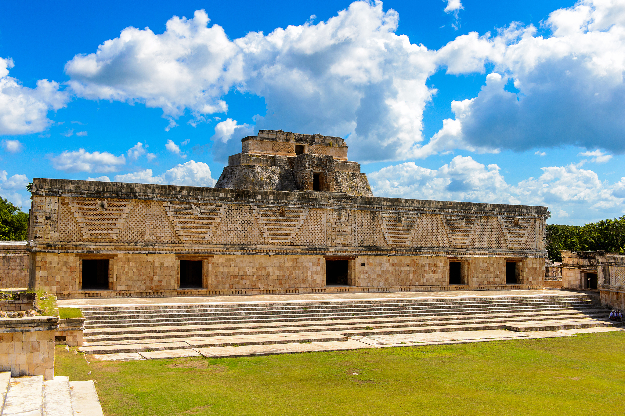 building of the nunnery, uxmal, an ancient maya city of the clas