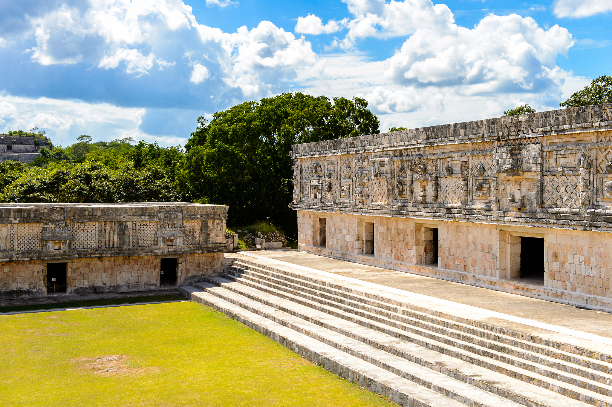 building of the nunnery, uxmal, an ancient maya city of the clas