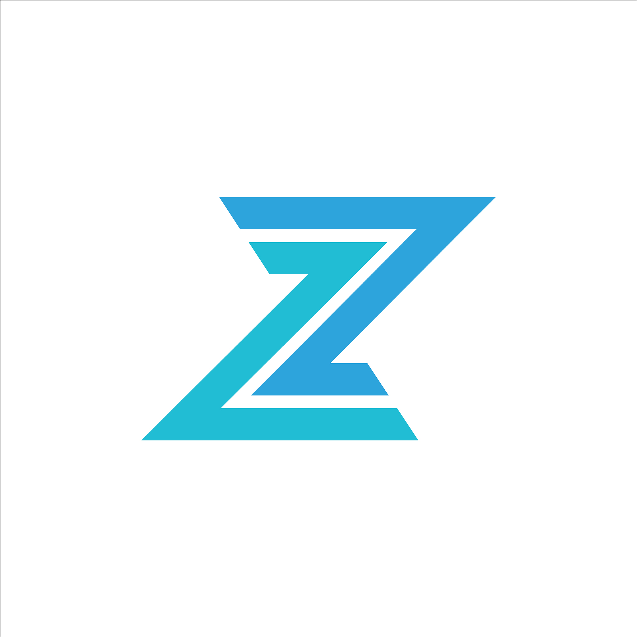 initial letter z or zz logo design template