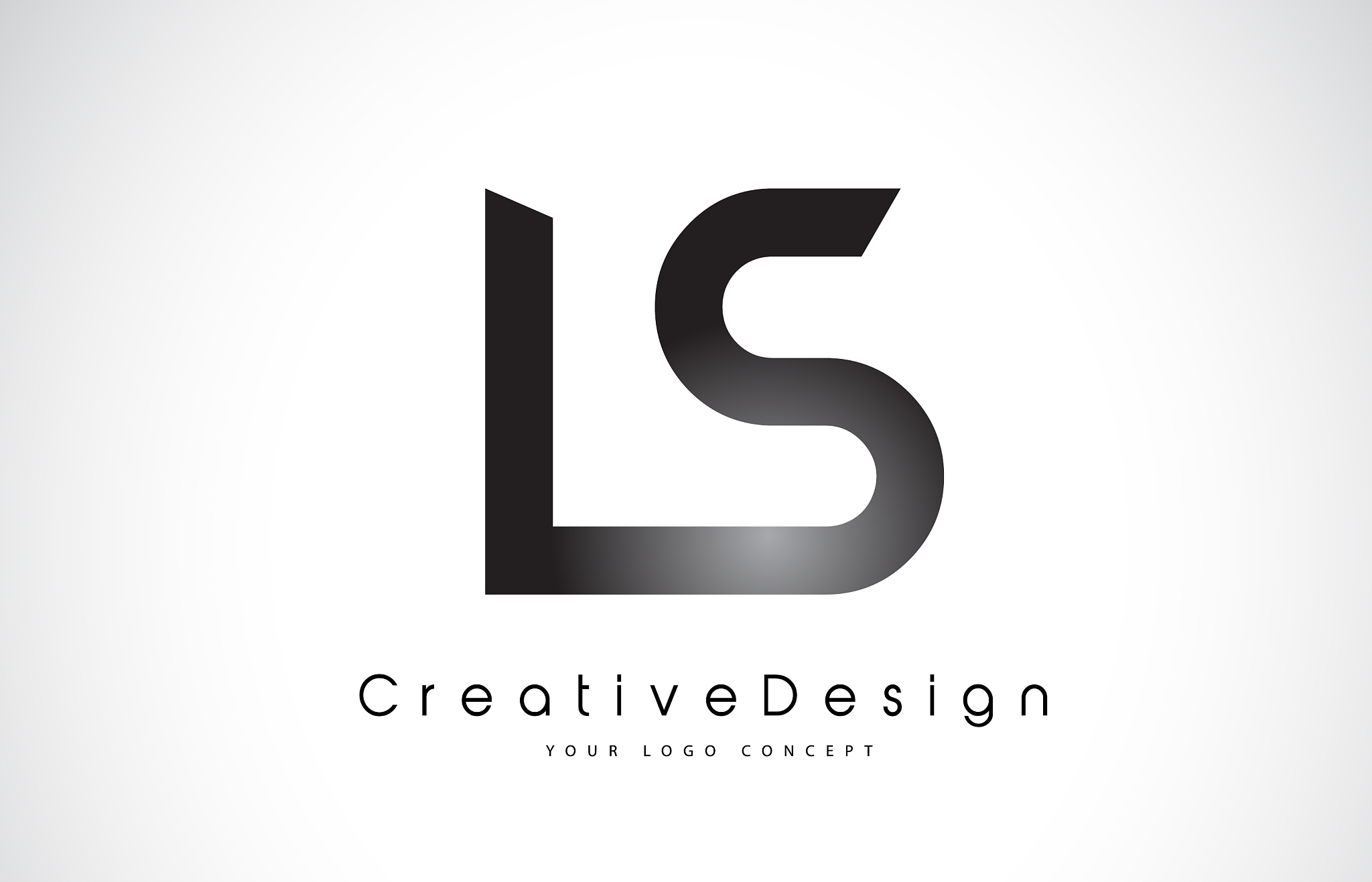 ls l s letter logo design creative icon modern