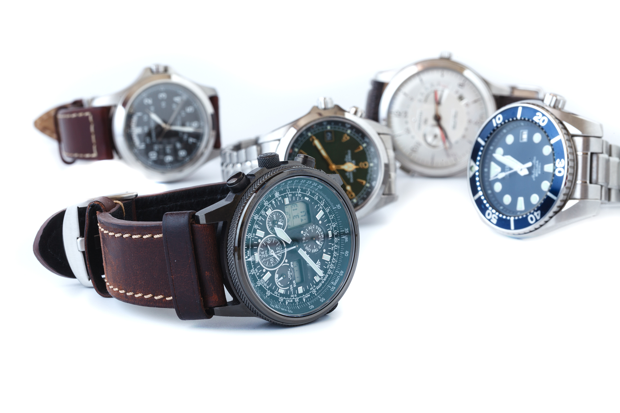 men wrist watch isolate on white