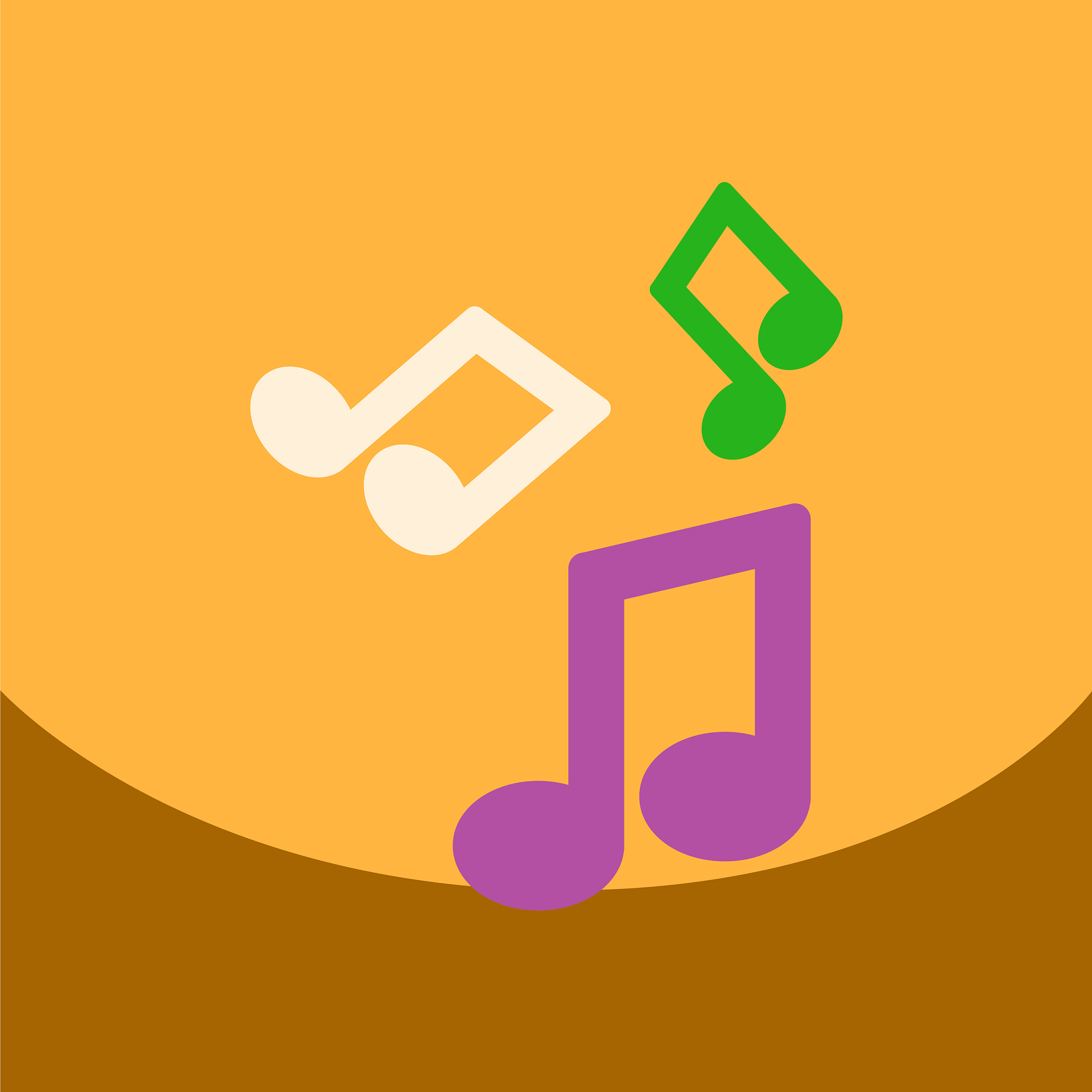 flat icon design collection music note