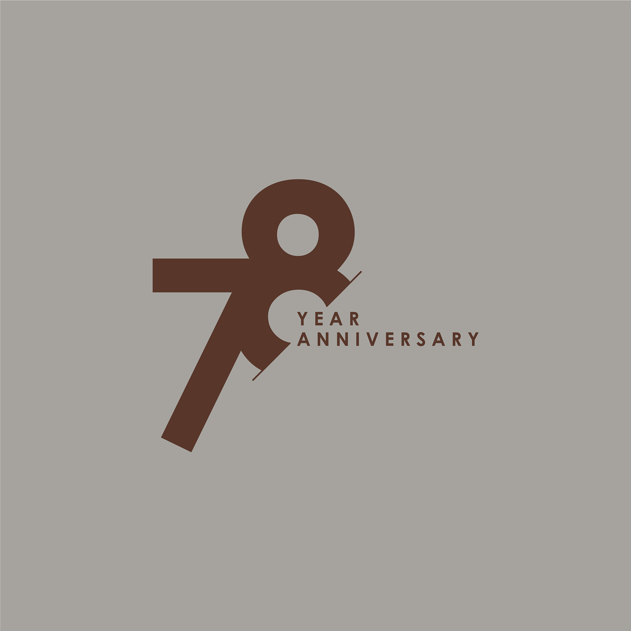 78 years anniversary celebration template design