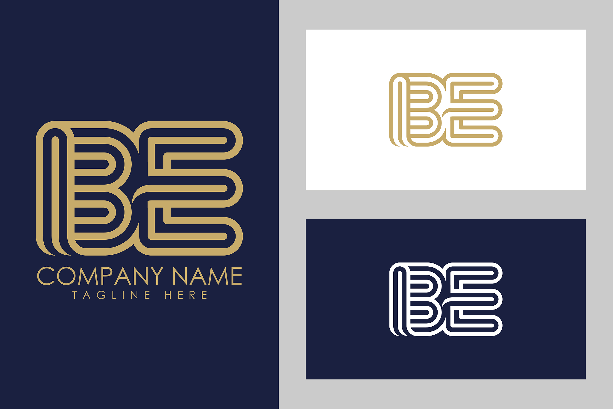 lines letter design template