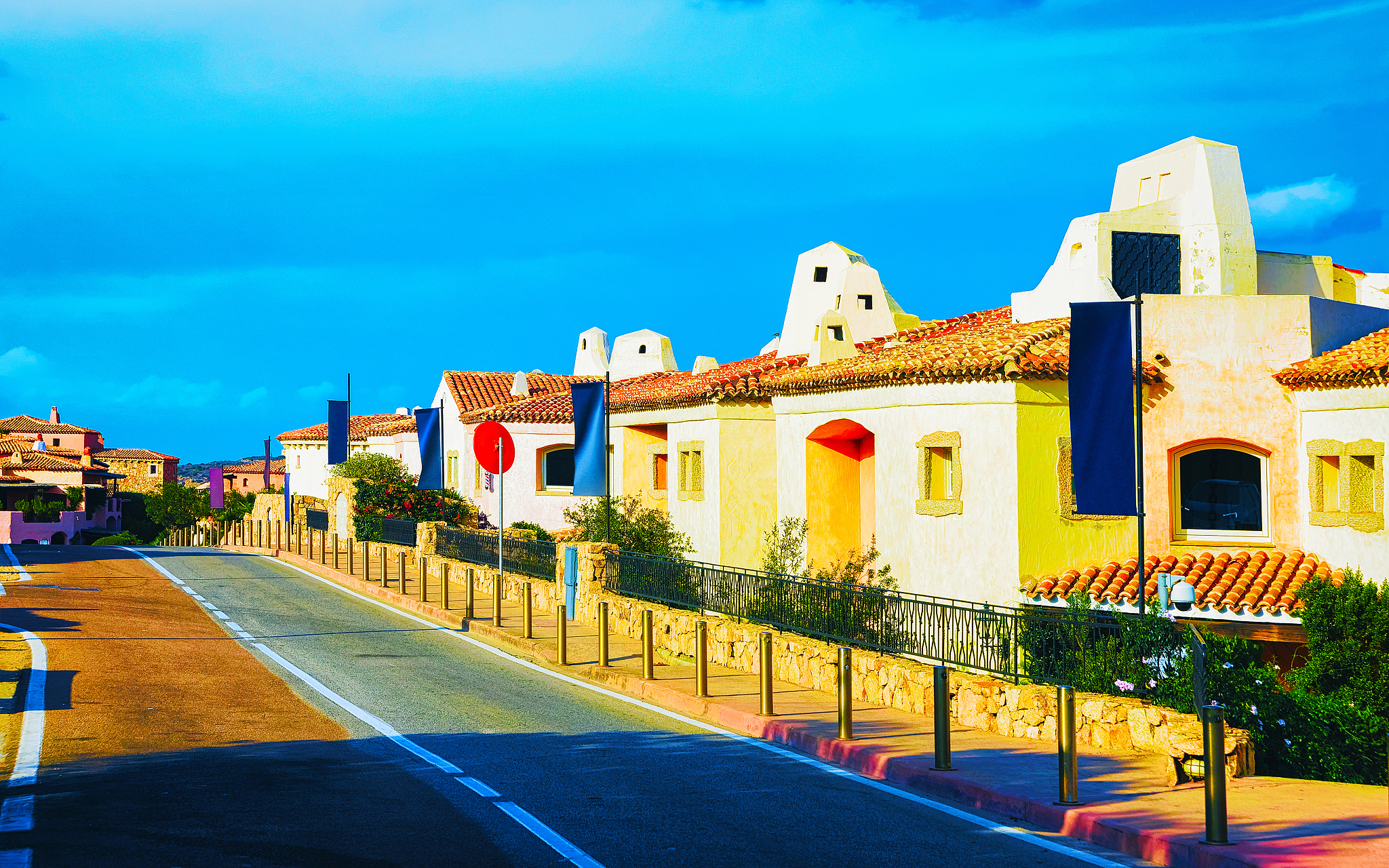 street in porto cervo resort sardinia reflex