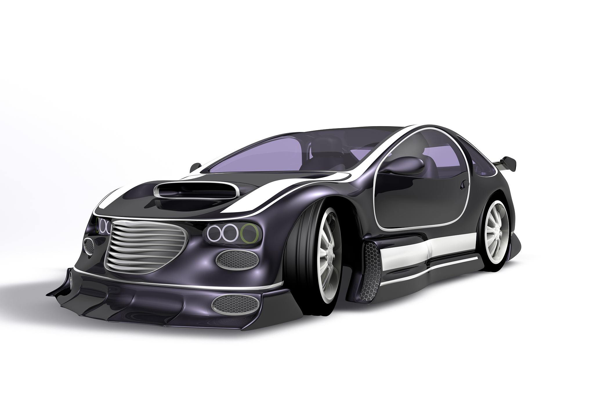 blue car