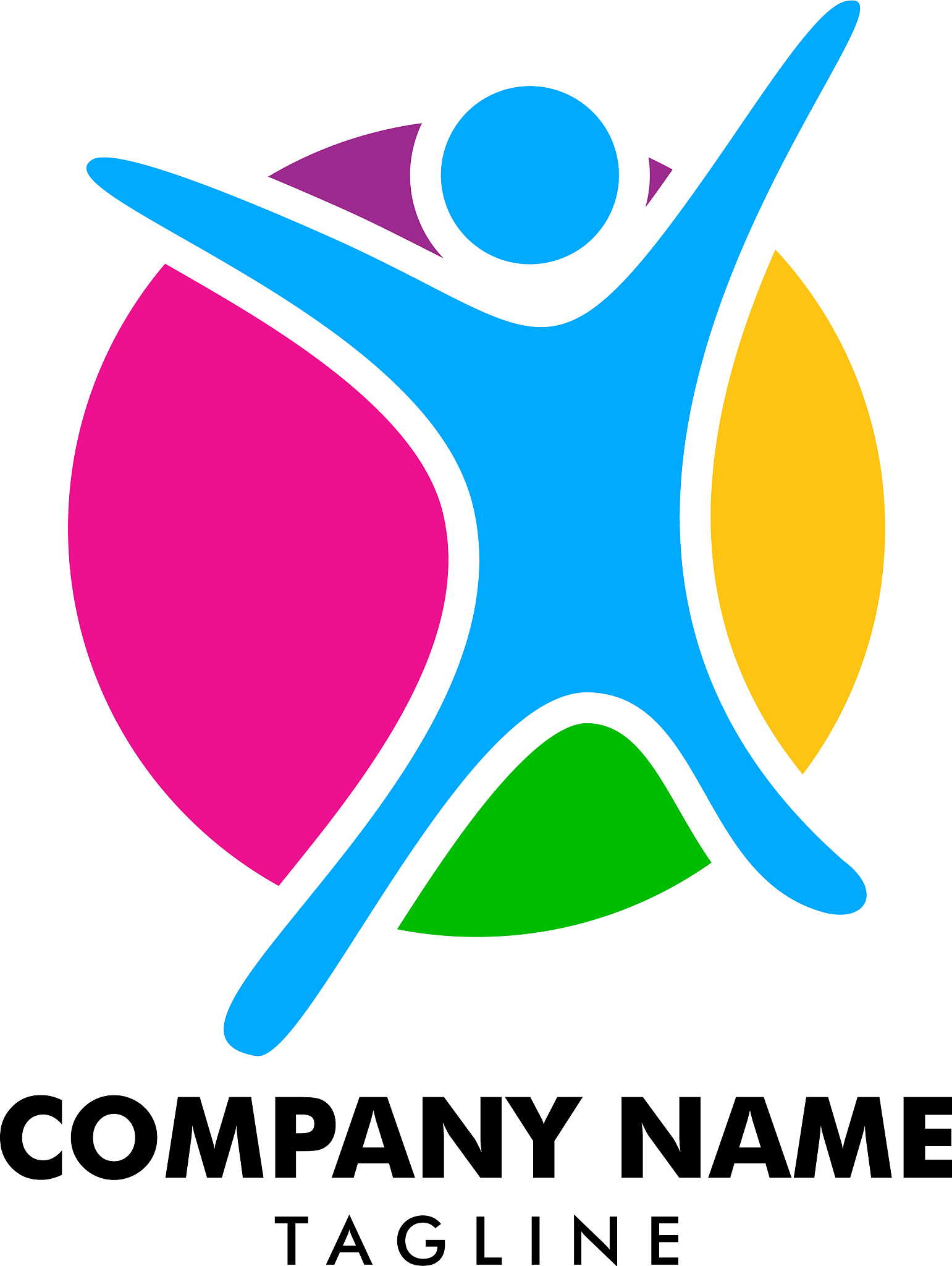 people logo design template with circle