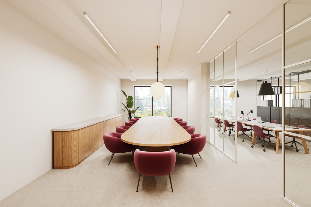 你好请帮我写一篇关于事务所室内设计布局的说明不少于2000字