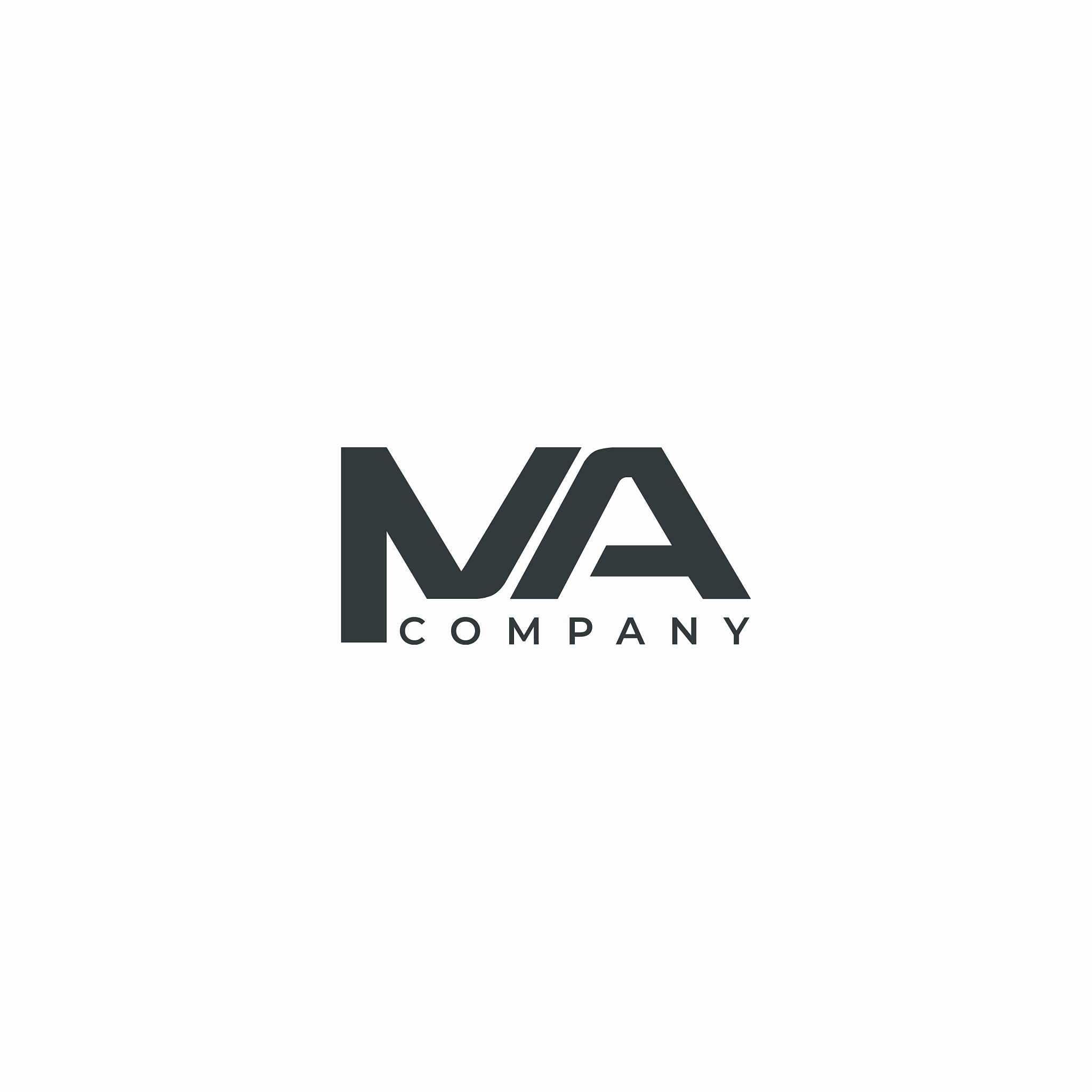 letter ma modern company logo design template