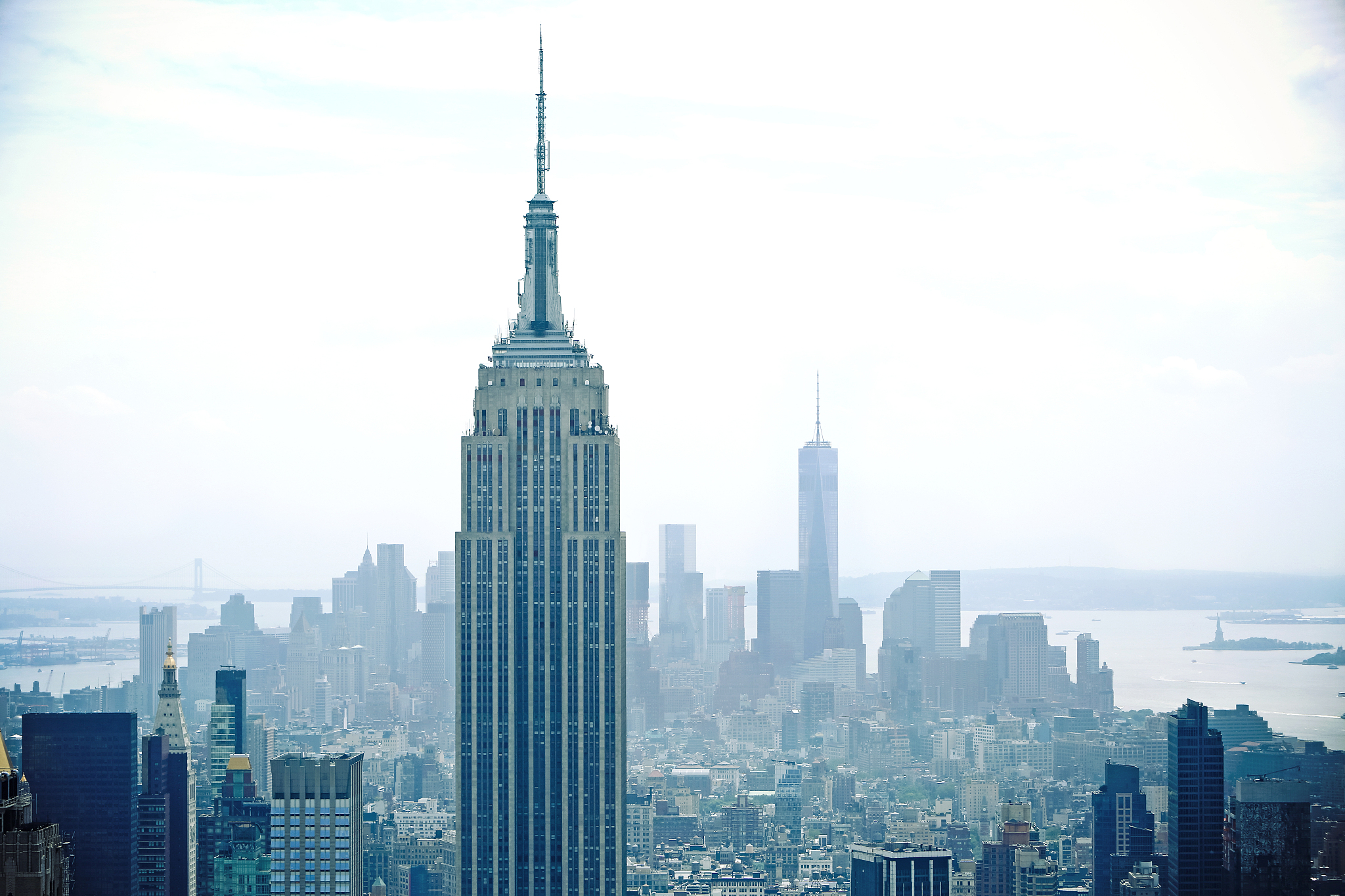 new york city empire state building one world trade center