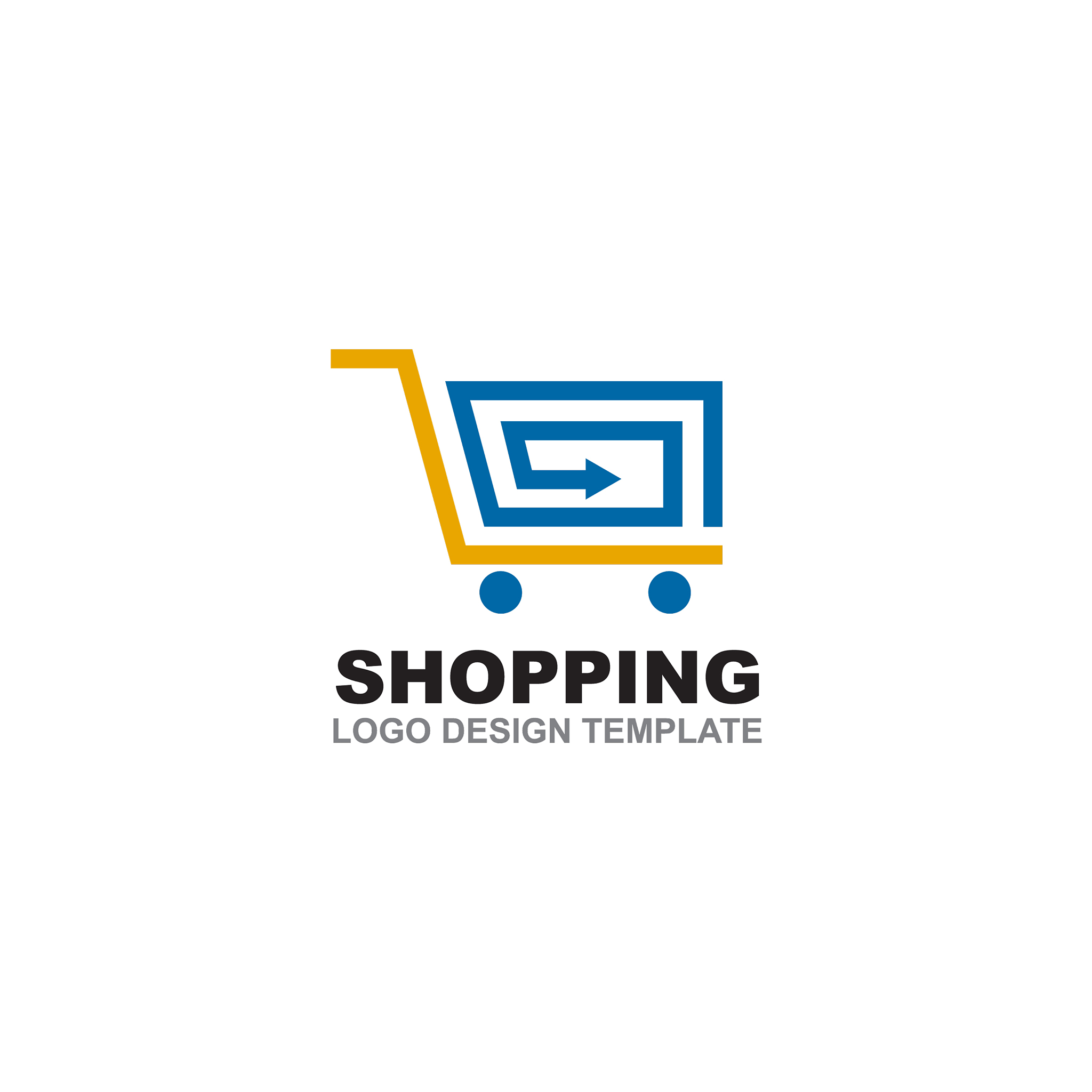 shopping cart logo design template