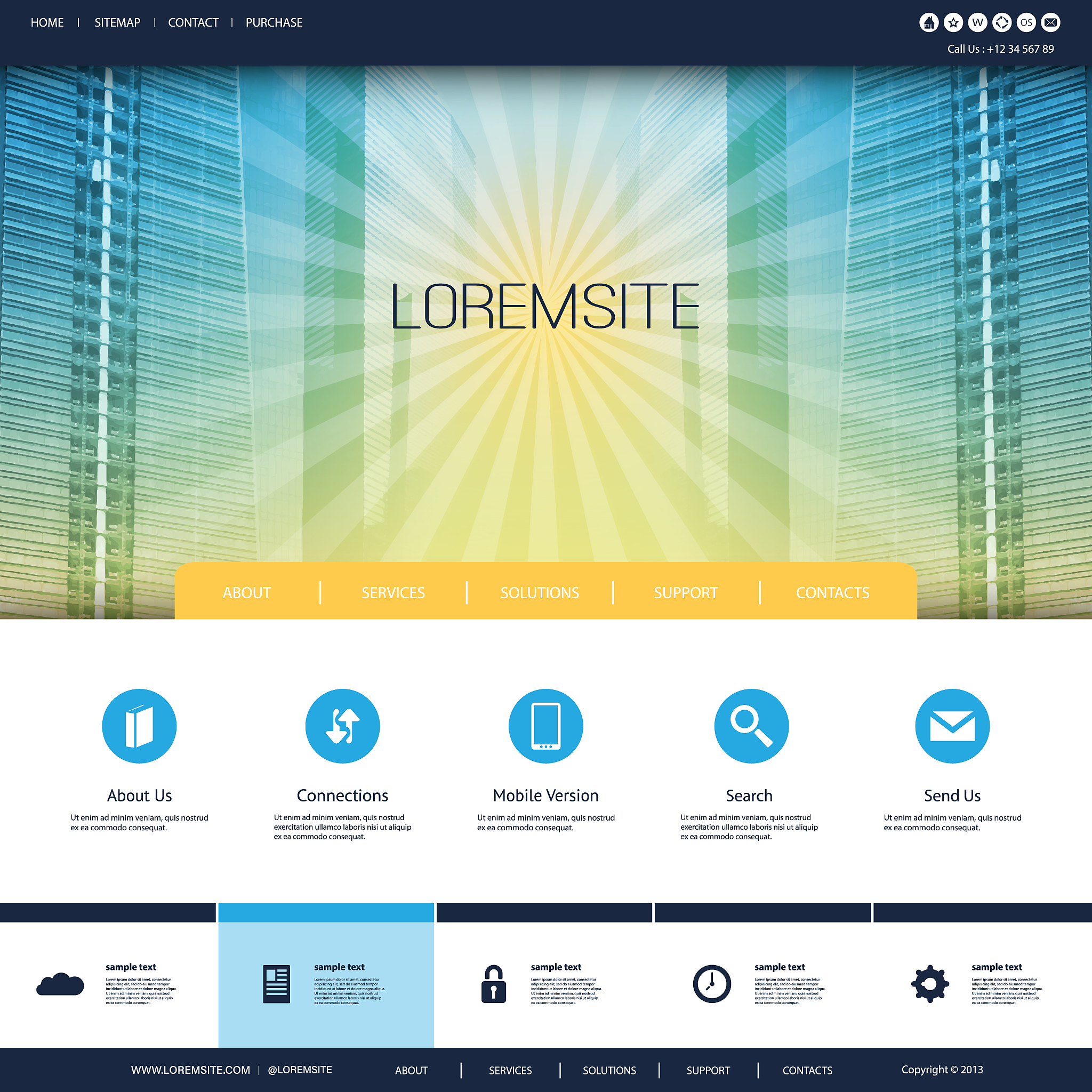 one page website template
