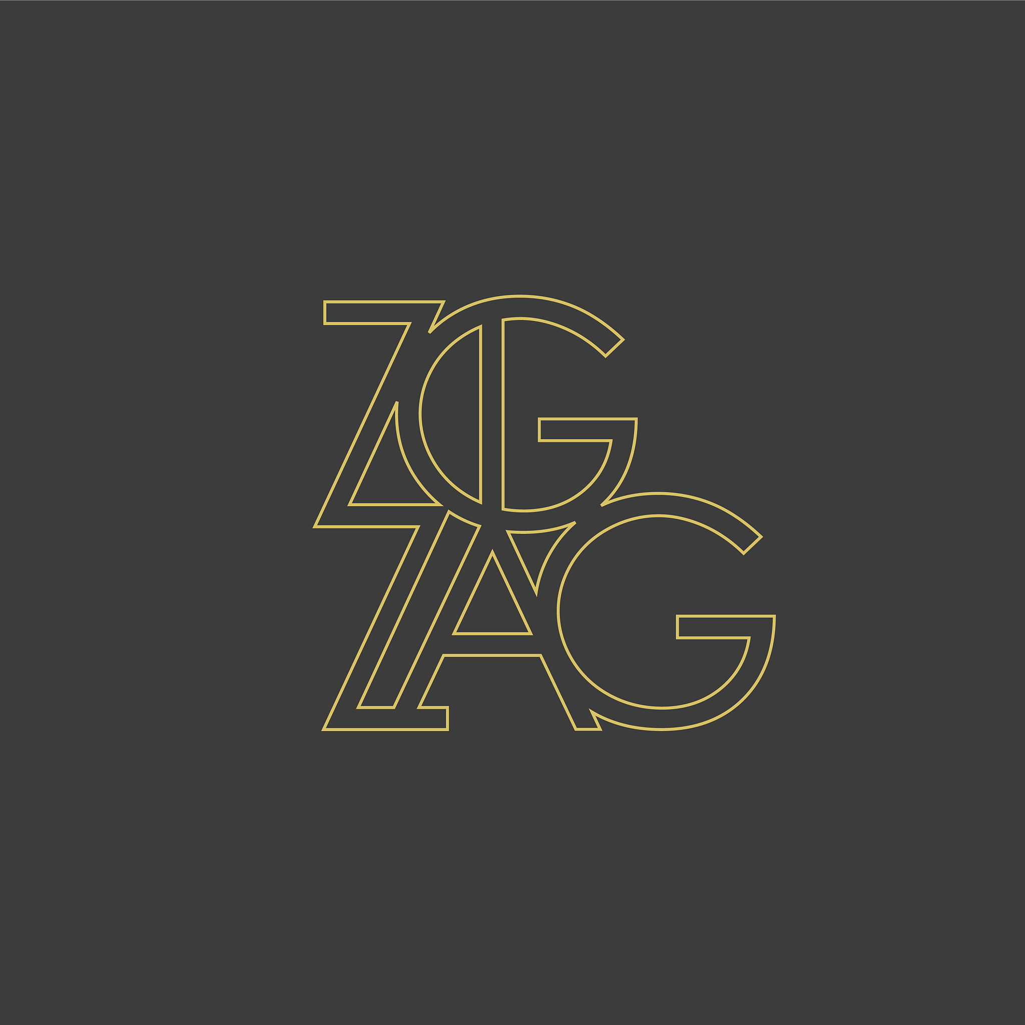 logo template letters z zigzaz in the style of a