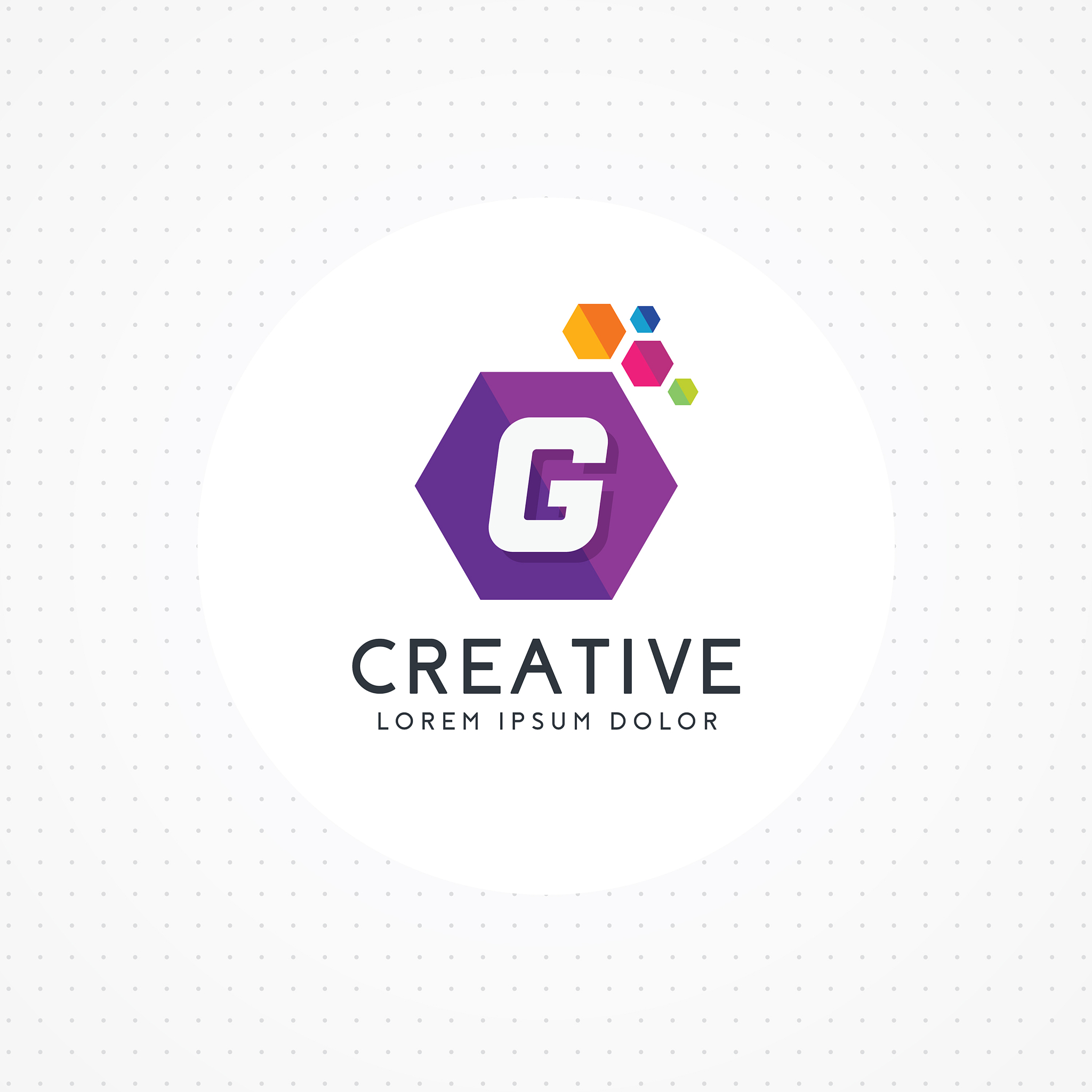 creative hexagonal letter g logo
