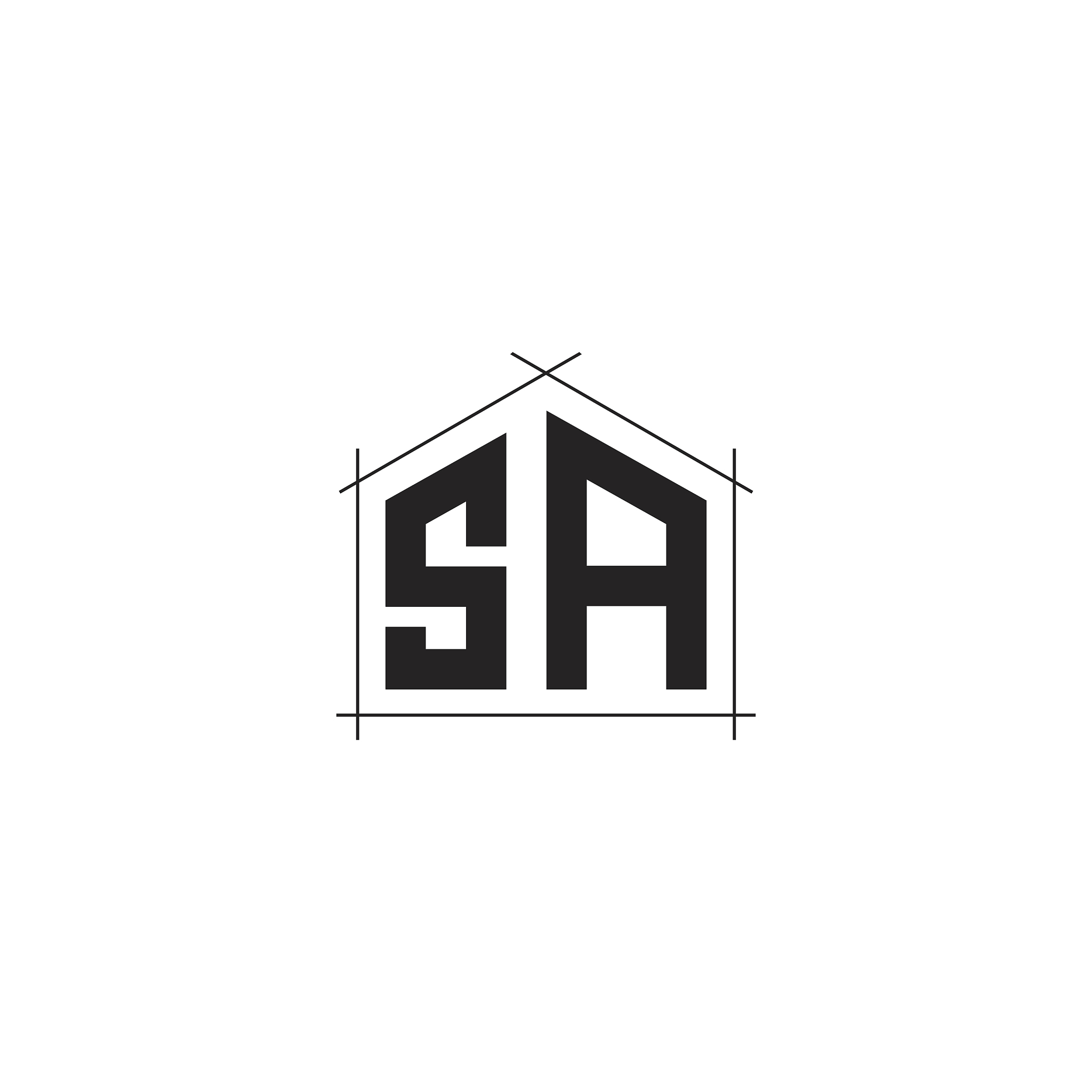 sa letter logo icon design template elements